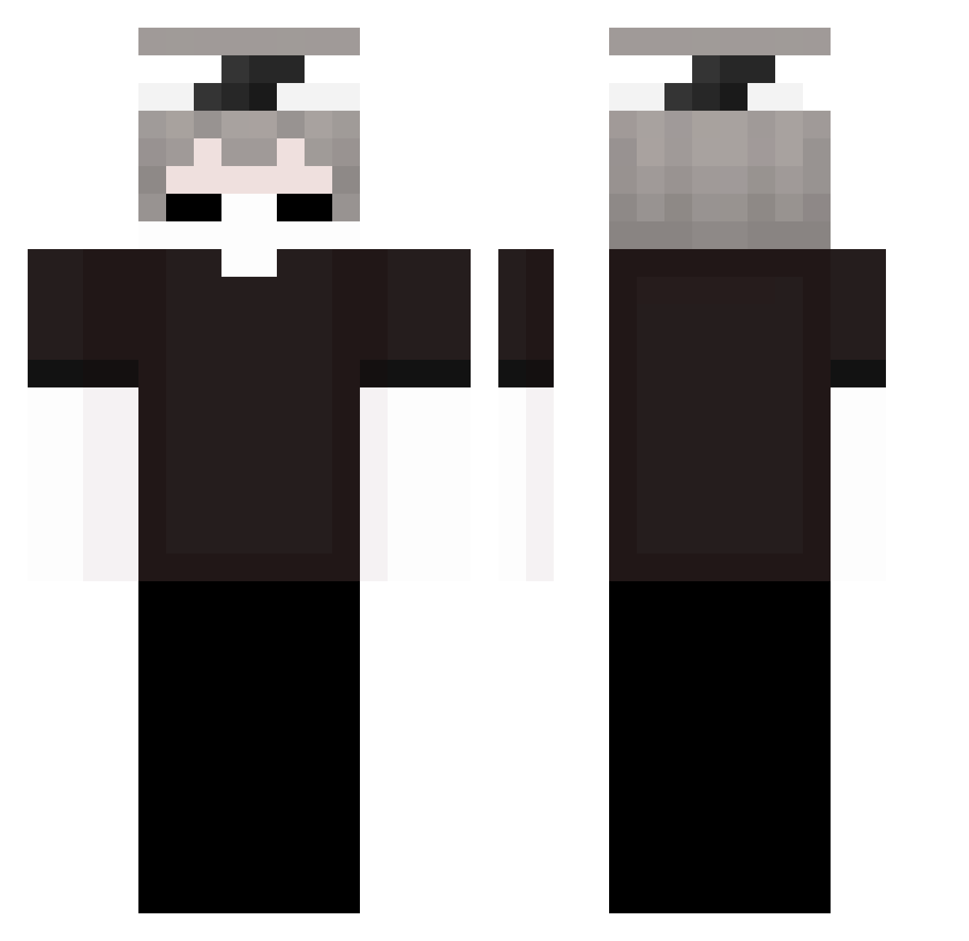 Pamonha11 Minecraft skin, front and back view
