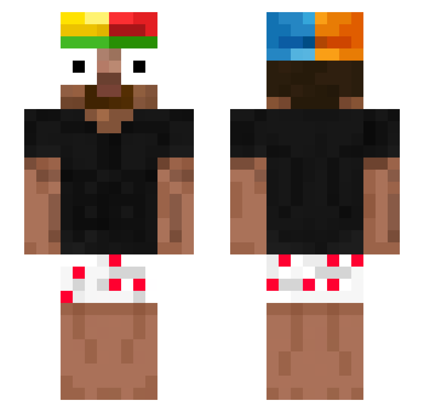 elpojhon67xx Minecraft skin, front and back view