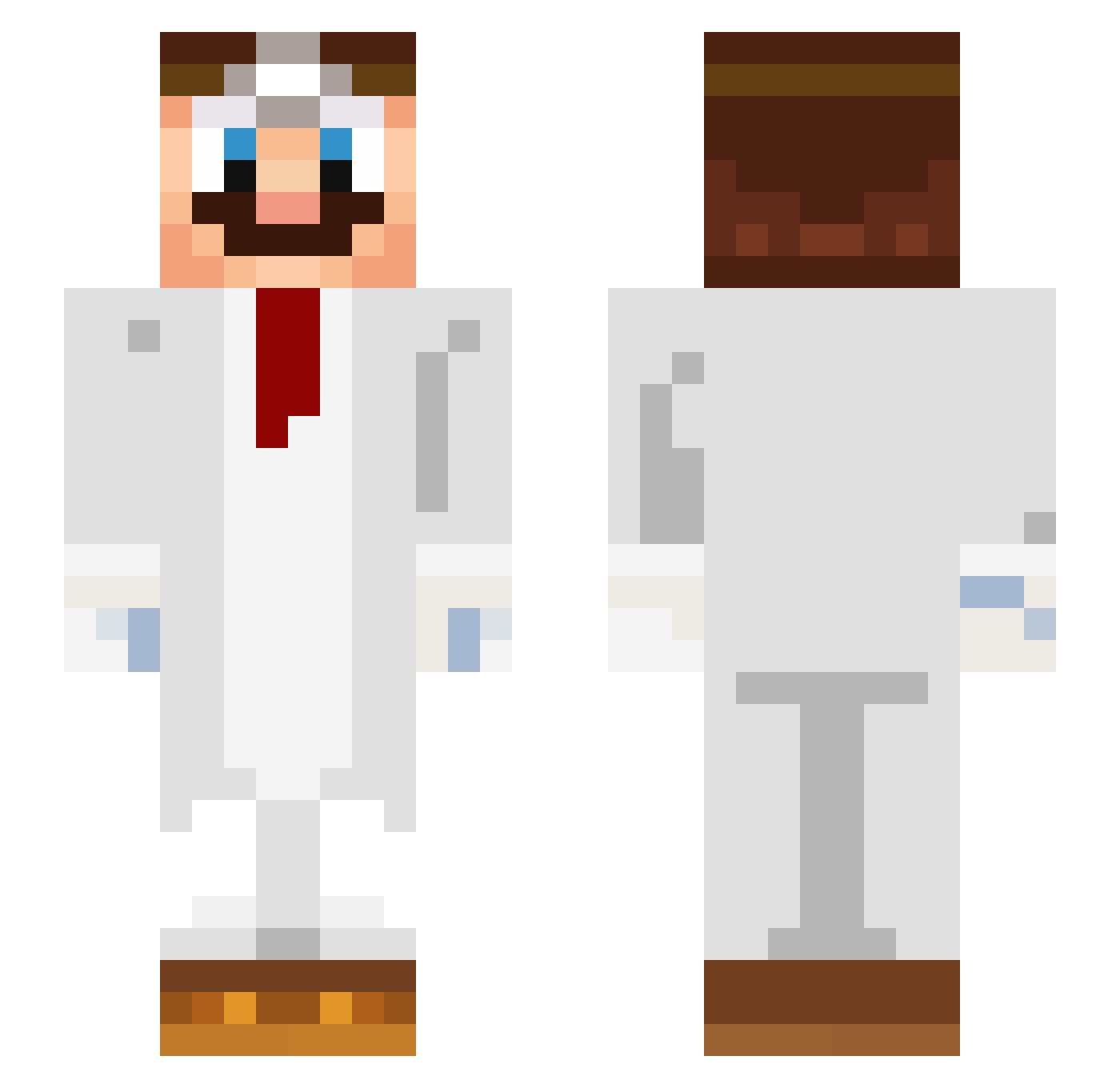 JPM818 Minecraft skin, front and back view