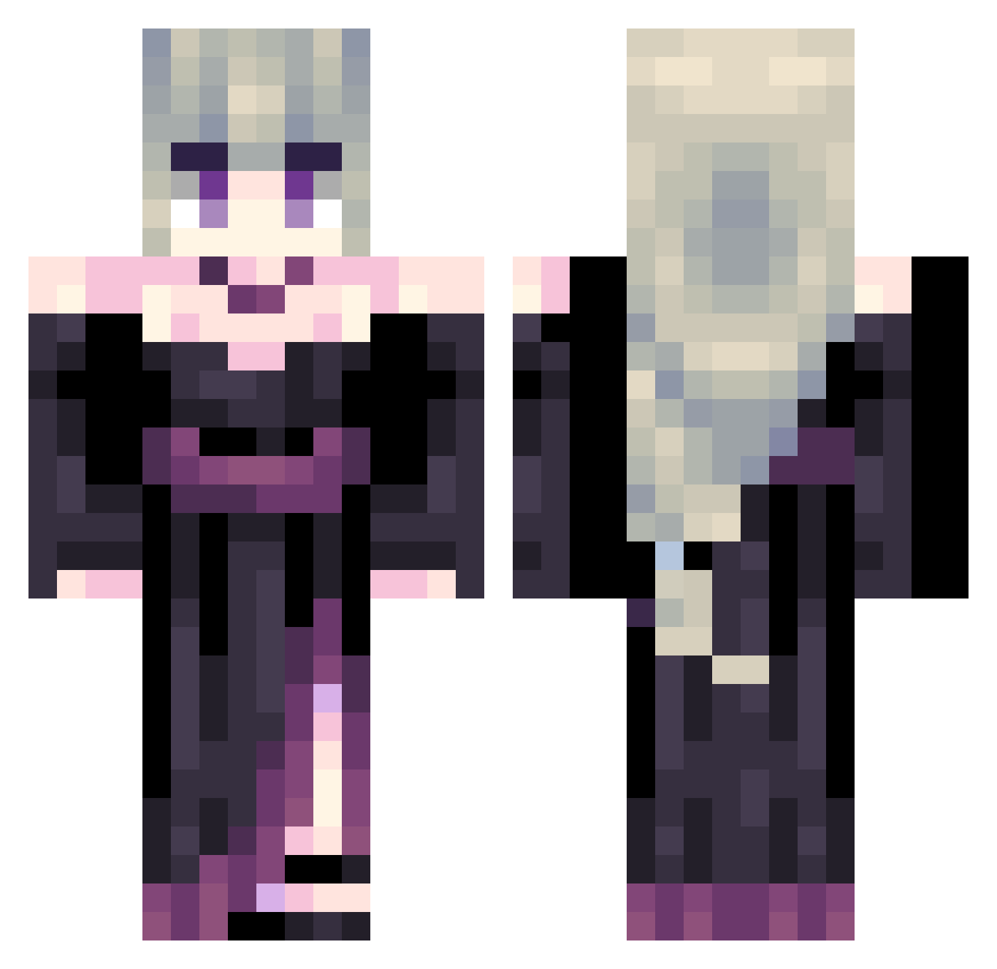 fedeblix Minecraft skin, front and back view