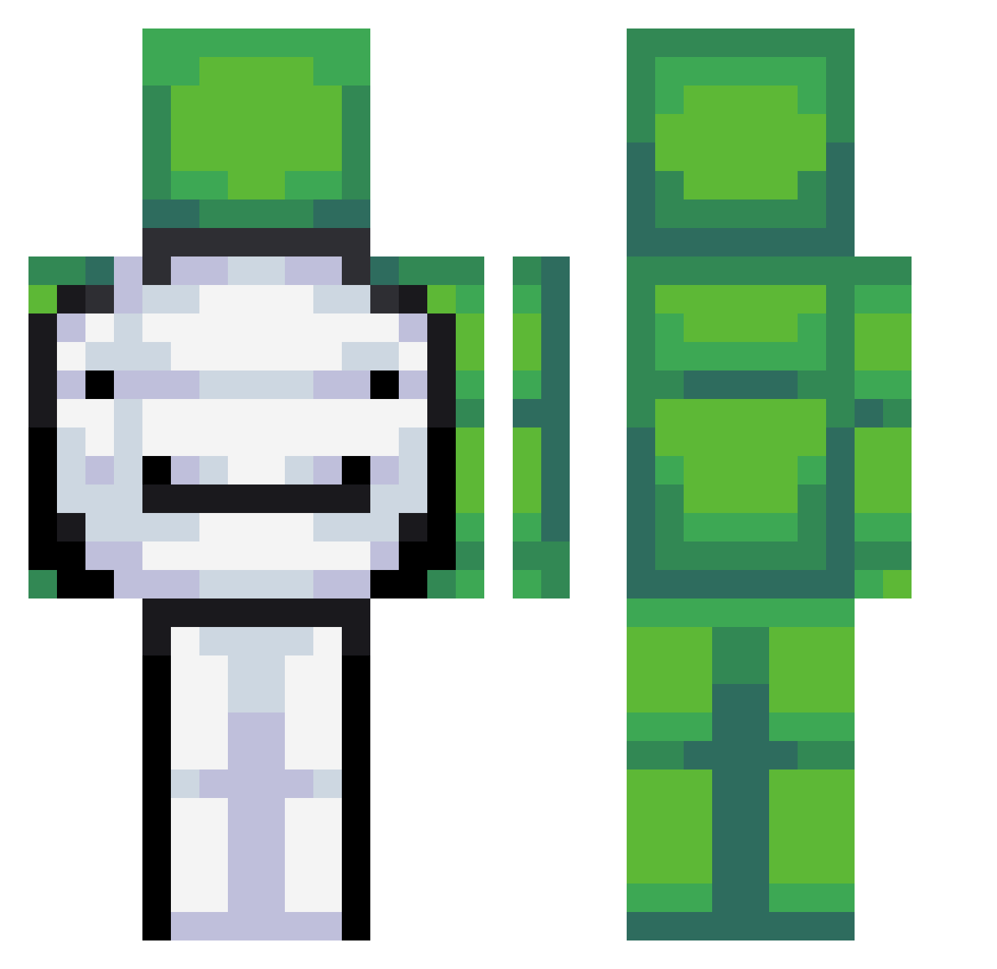 parsa212 Minecraft skin, front and back view
