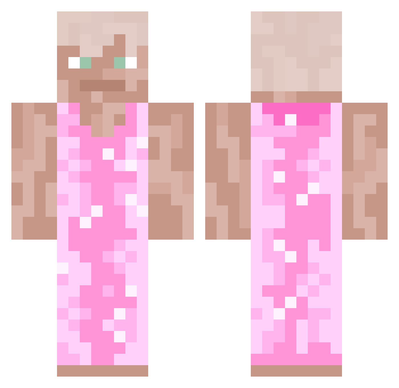 Sevestyen Minecraft skin, front and back view
