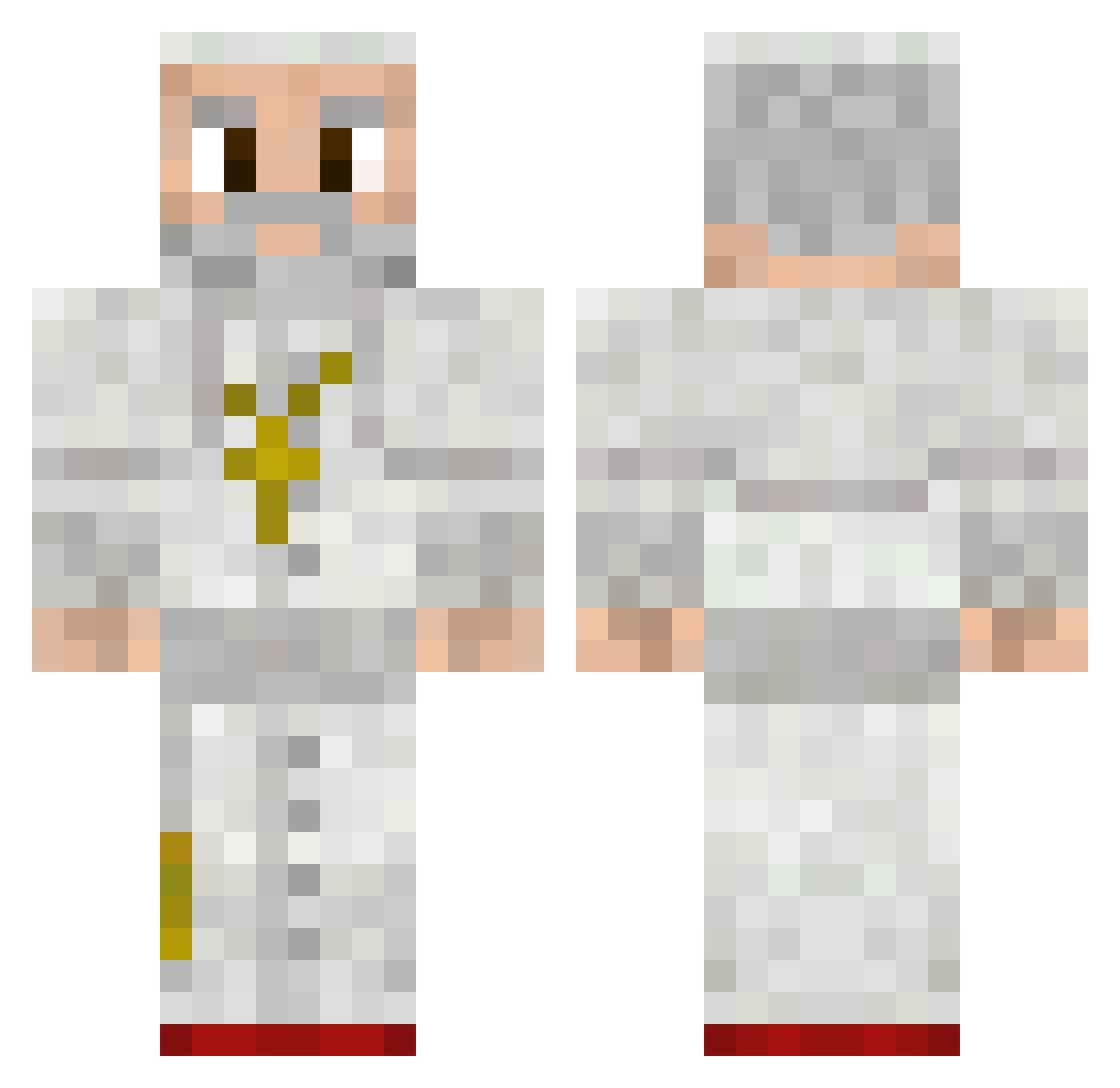 PichuWasTaken Minecraft skin, front and back view