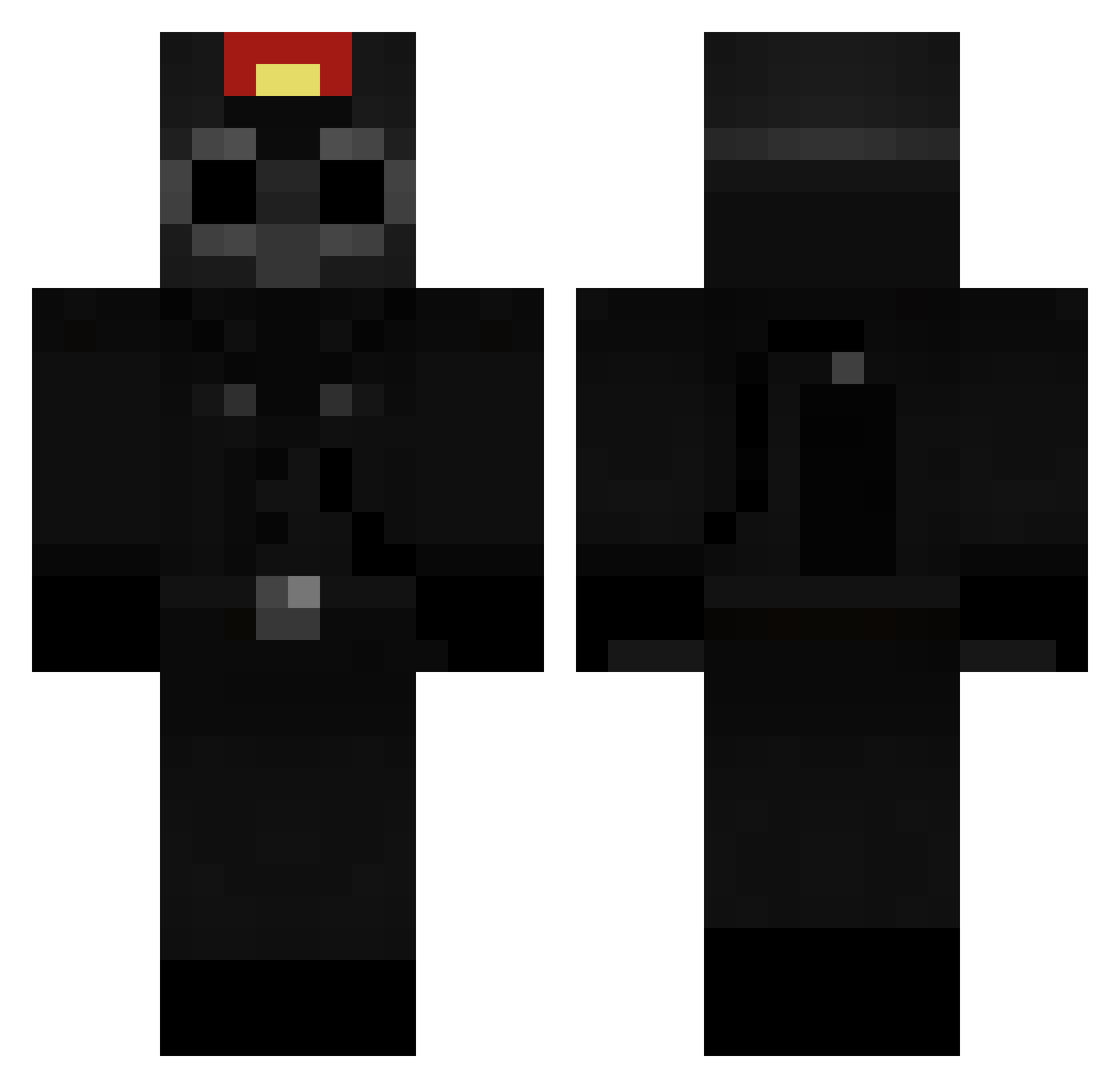 saathyforreal Minecraft skin, front and back view