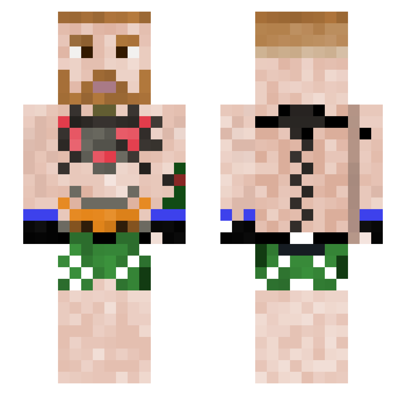 GeminiEnjoyer Minecraft skin, front and back view