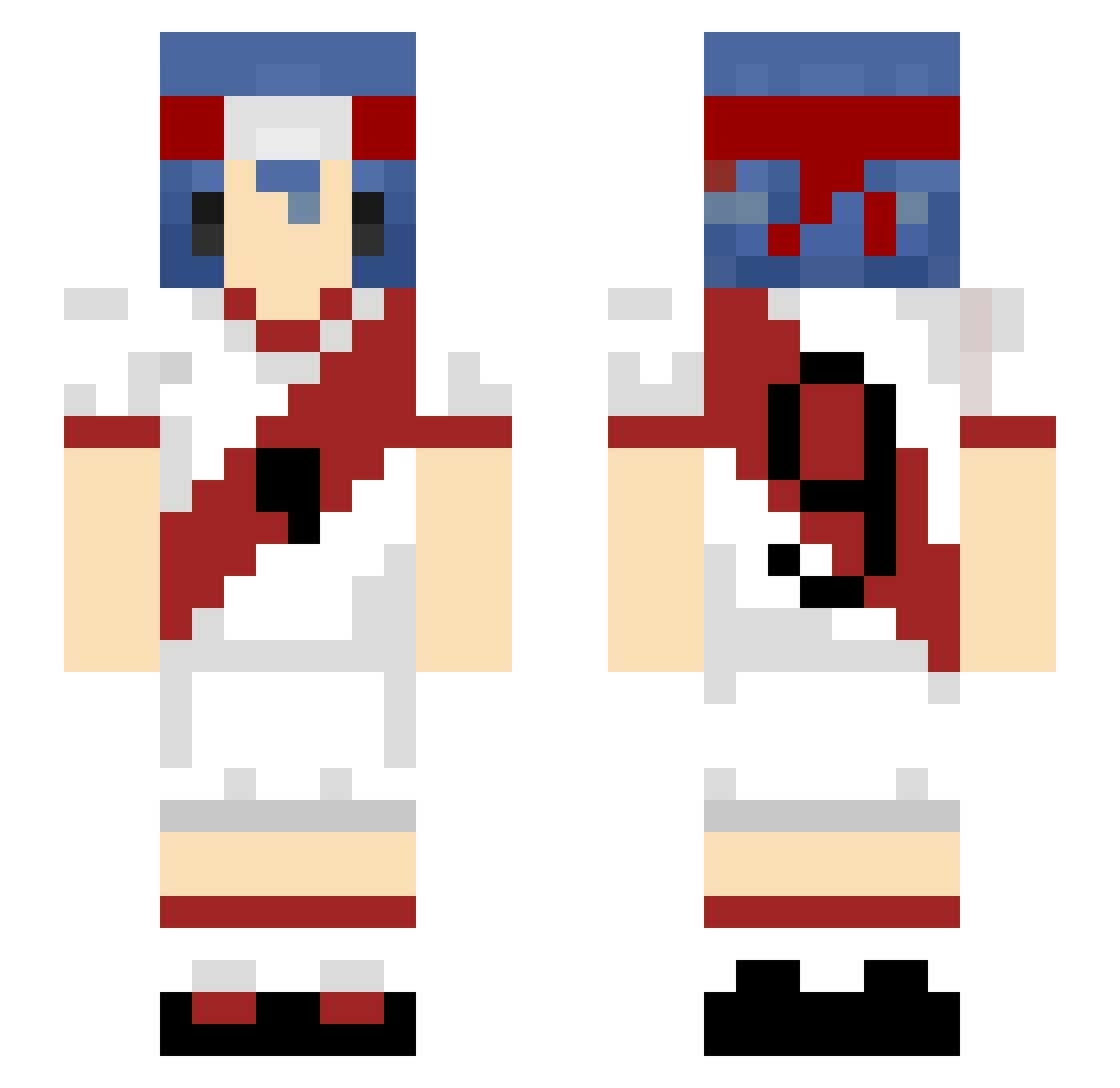 TallarinSaltado Minecraft skin, front and back view