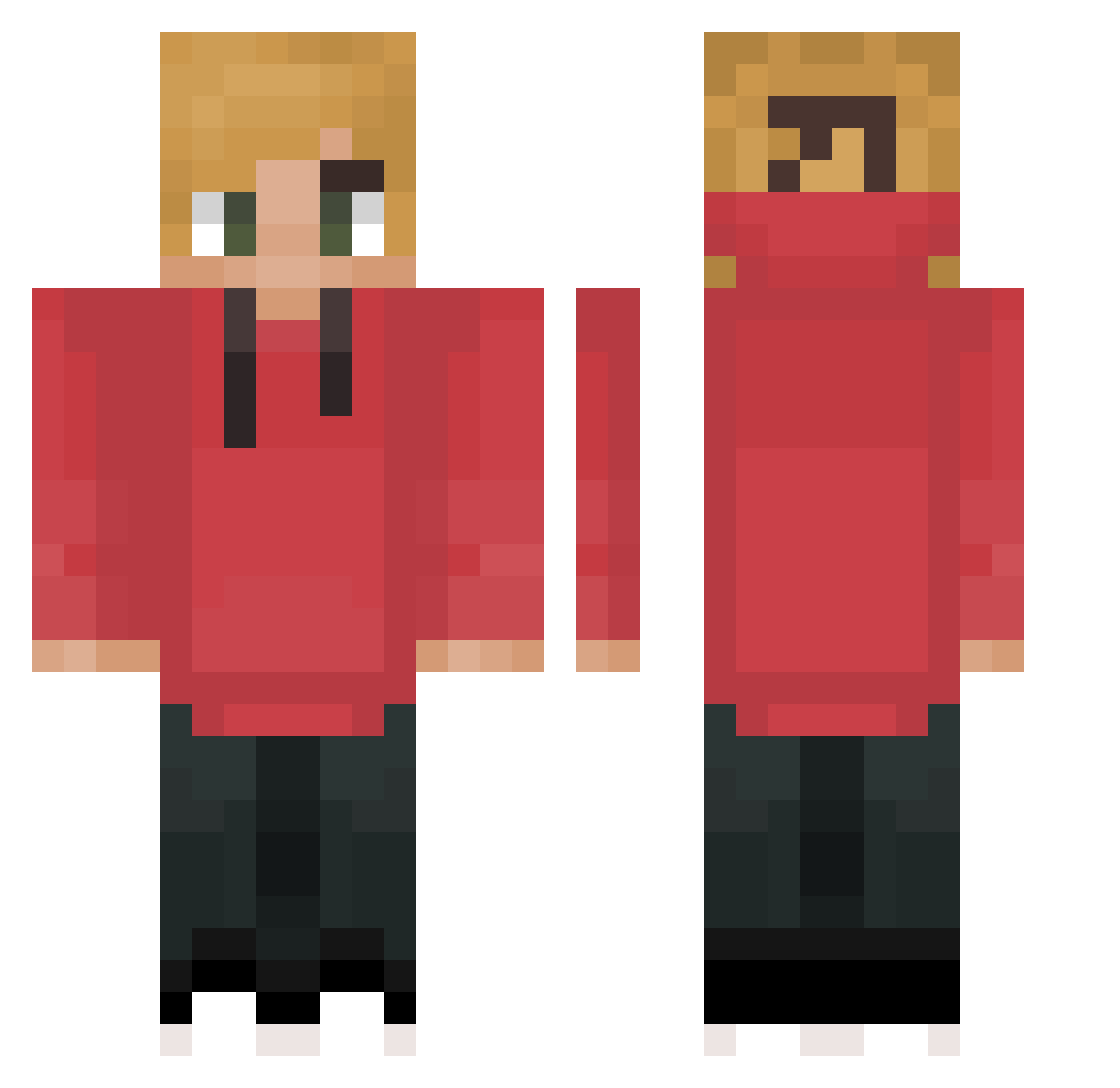 FrenchMany Minecraft skin, front and back view