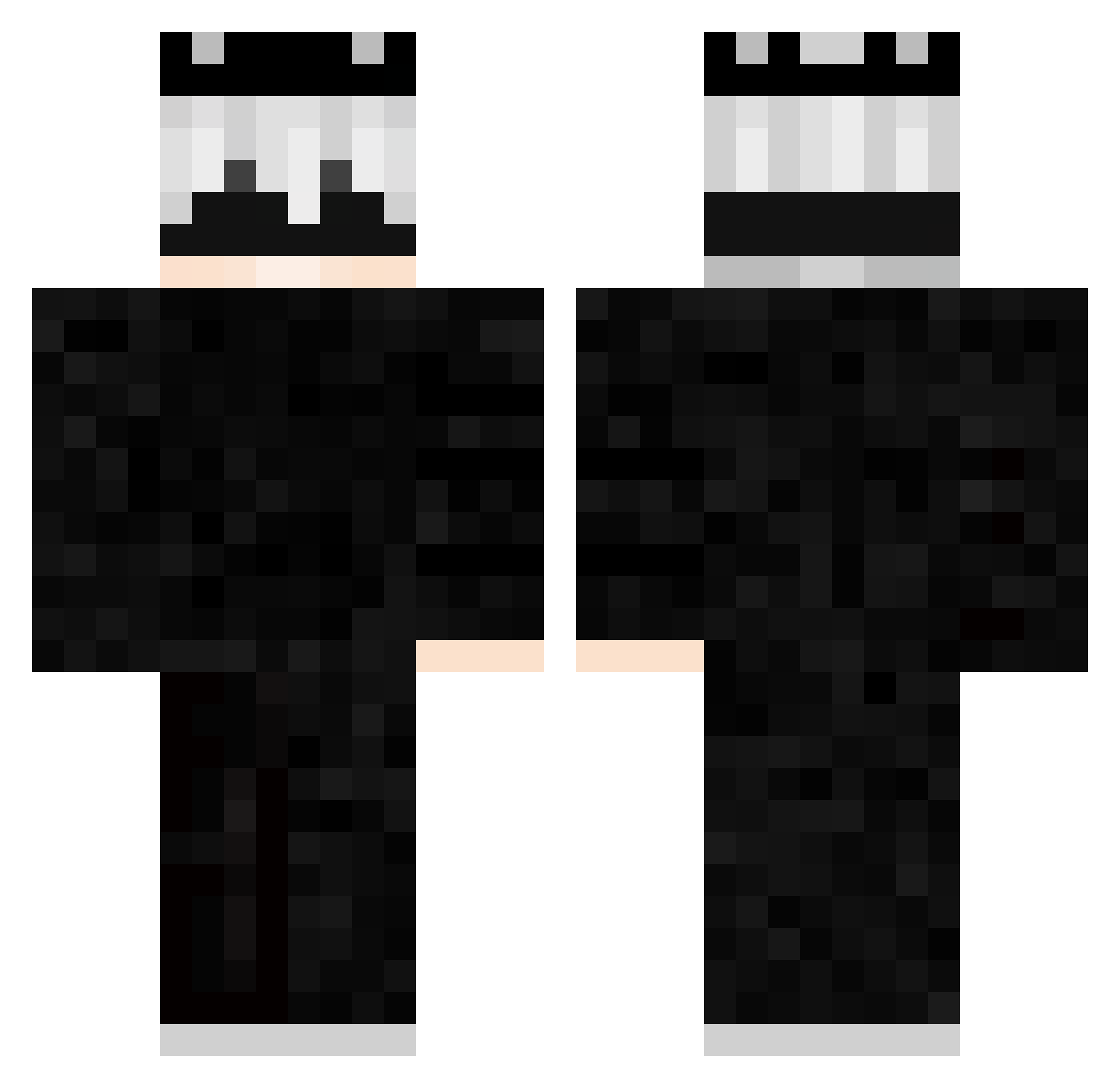 Zzylex Minecraft skin, front and back view