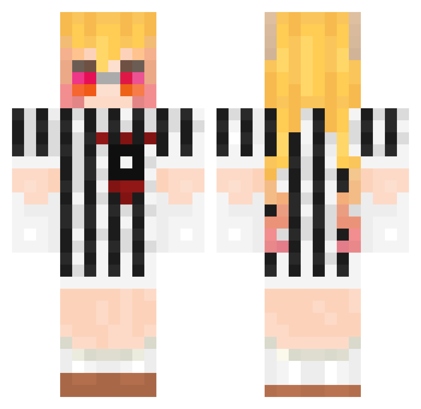 DuarteY_Y Minecraft skin, front and back view