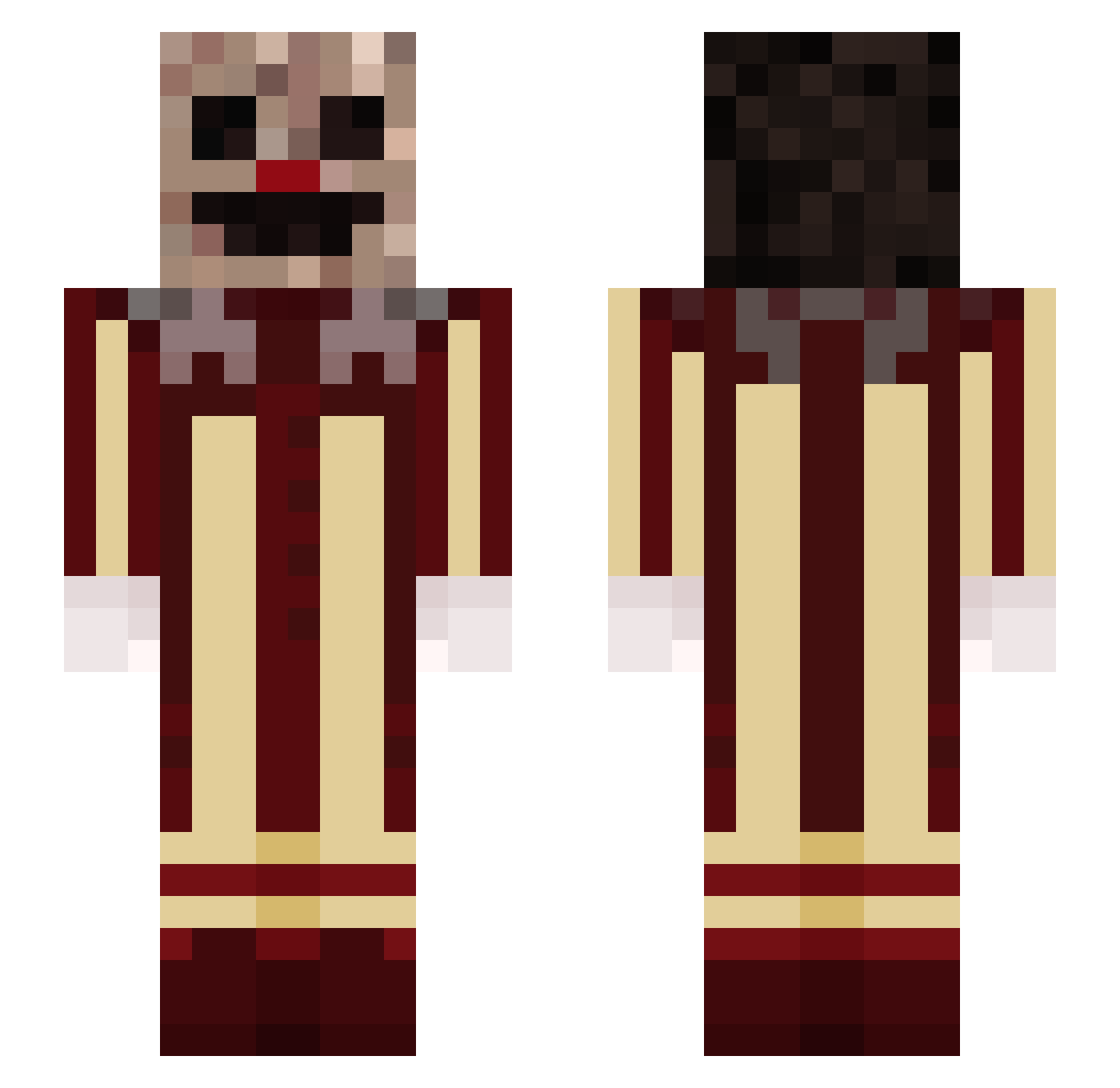 Battatis Minecraft skin, front and back view