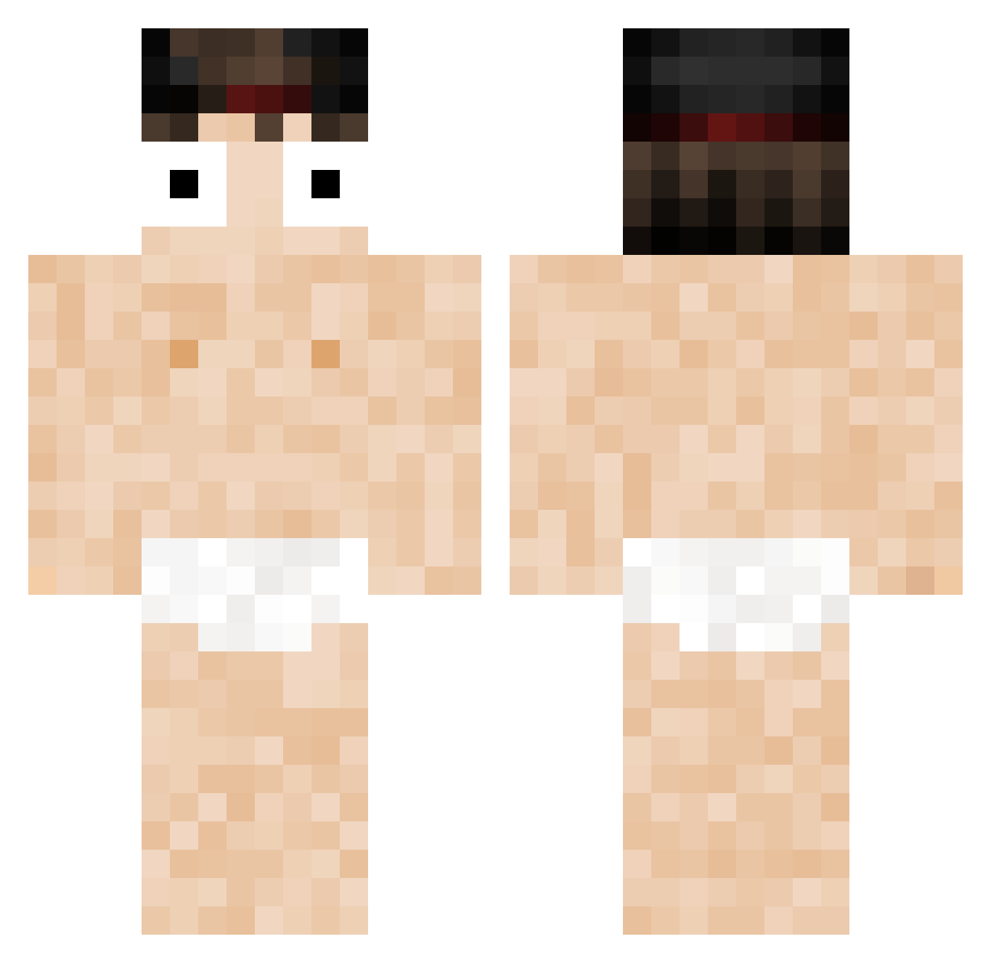Stiches_ Minecraft skin, front and back view