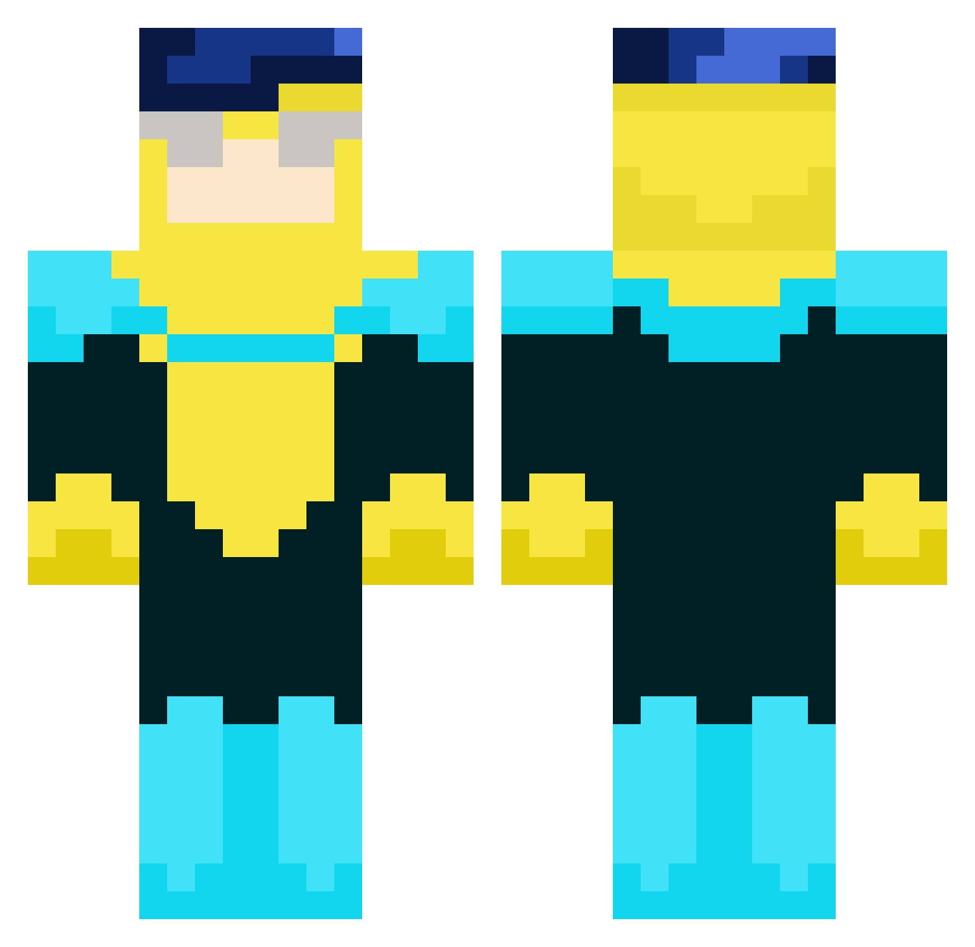 AnimalSea837255 Minecraft skin, front and back view