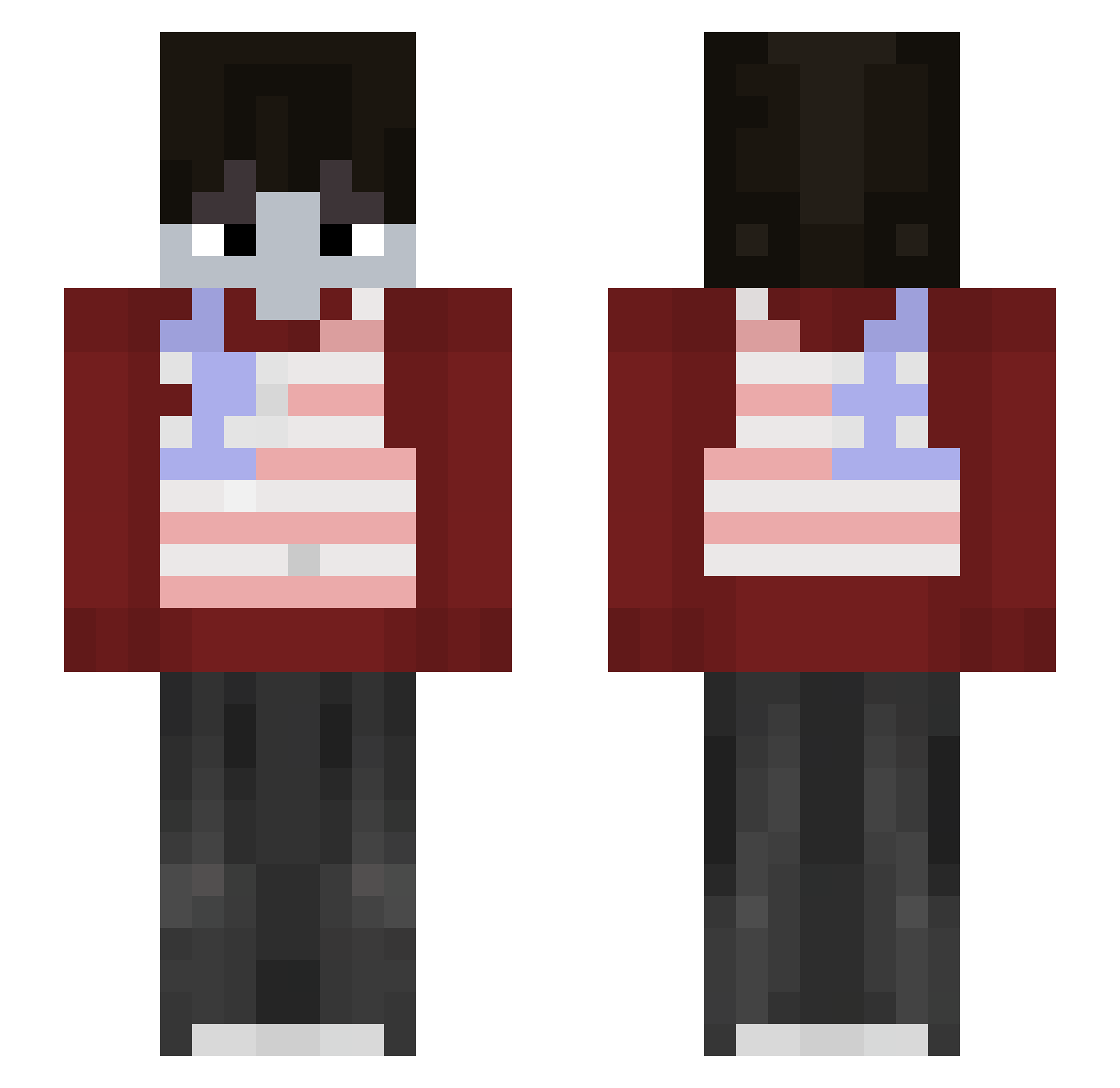 Anilo_ Minecraft skin, front and back view