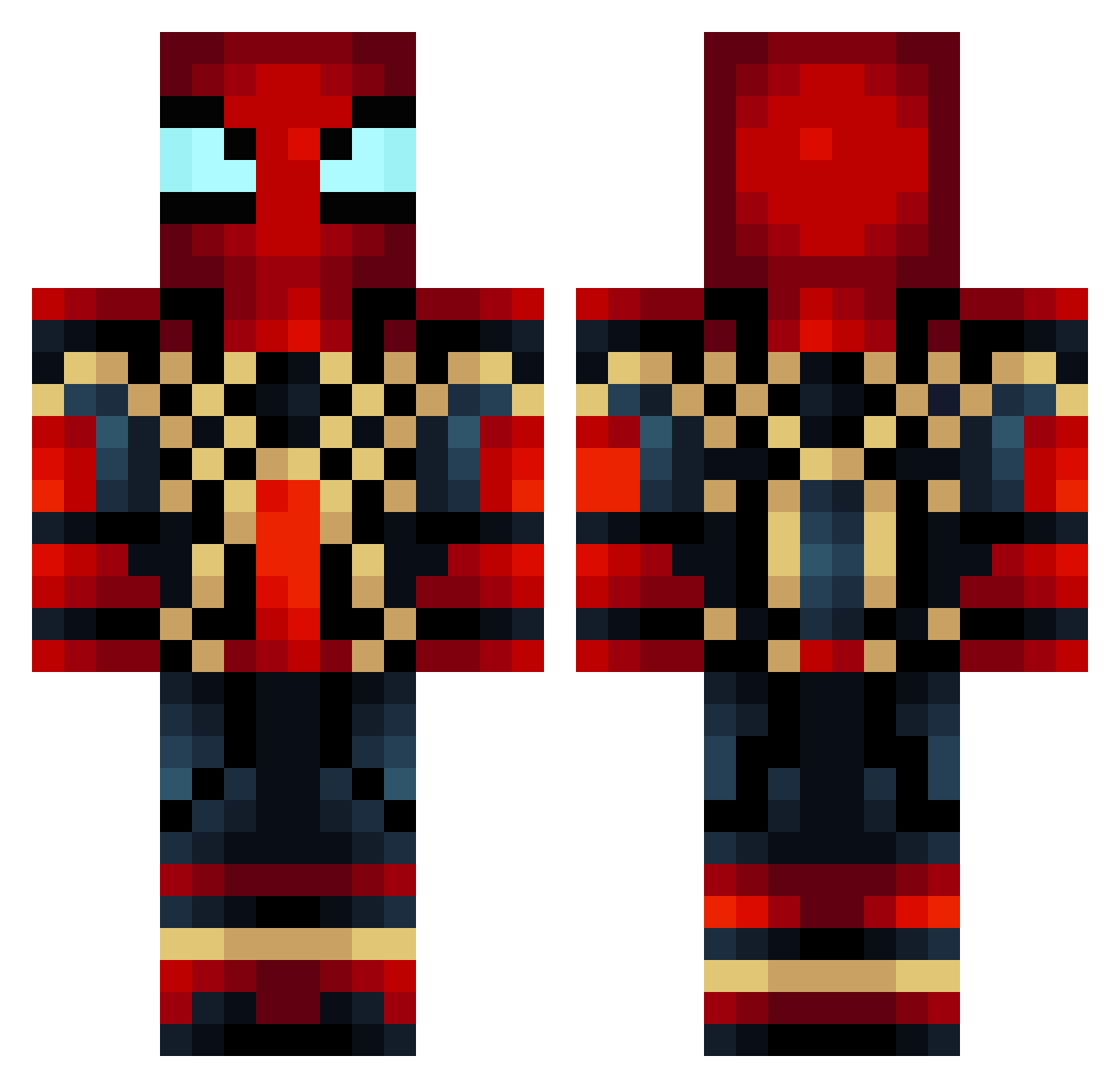 BANGER924 Minecraft skin, front and back view