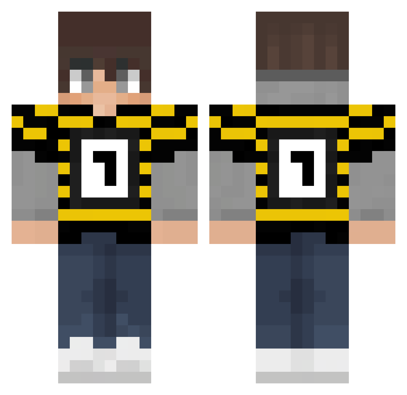 DomDomDidilyDom Minecraft skin, front and back view