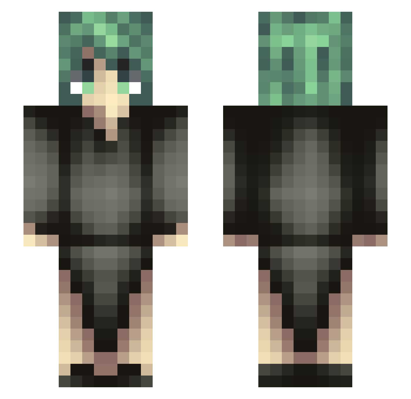 Vistoze Minecraft skin, front and back view