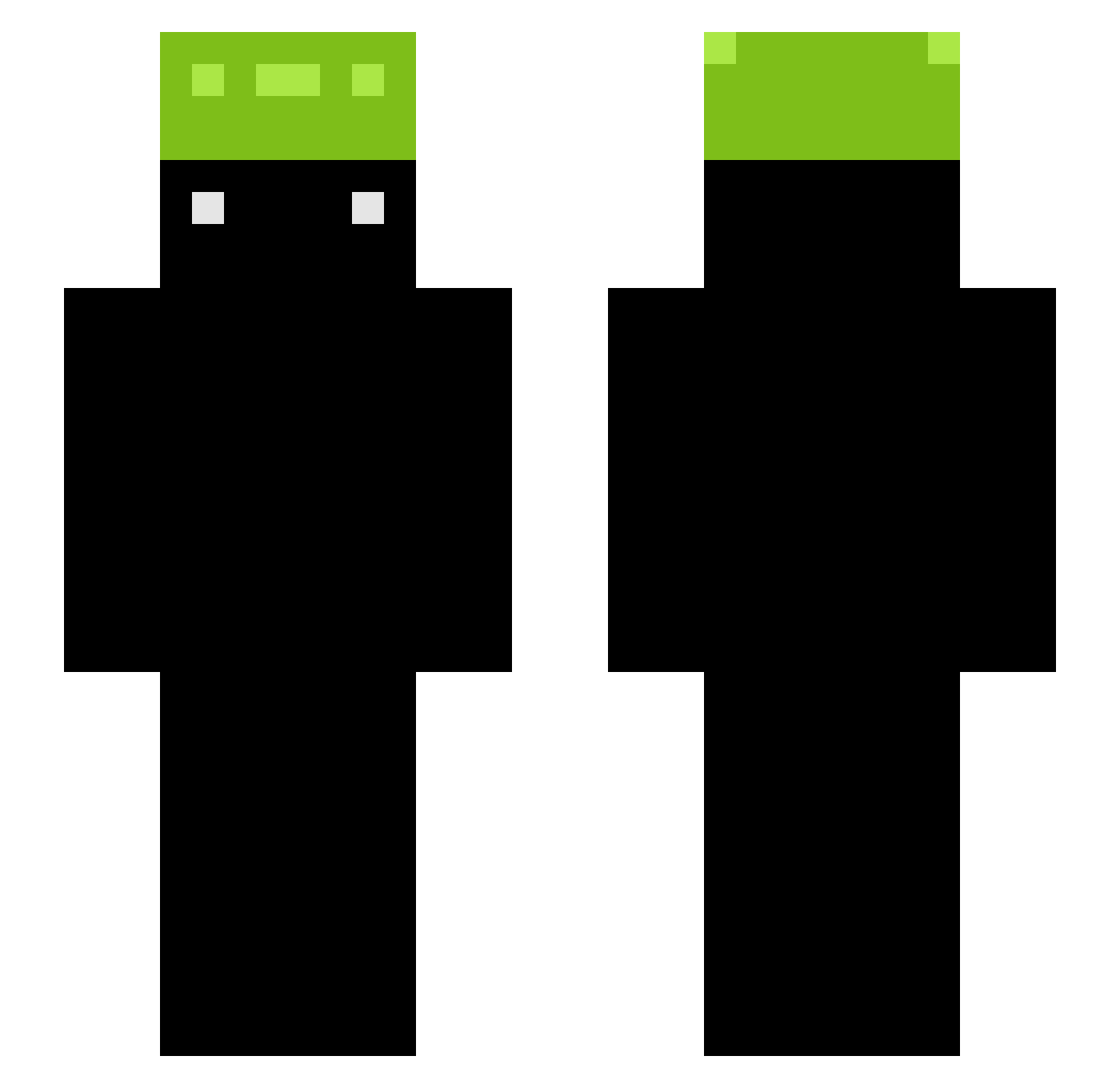 Yushiro_v1 Minecraft skin, front and back view