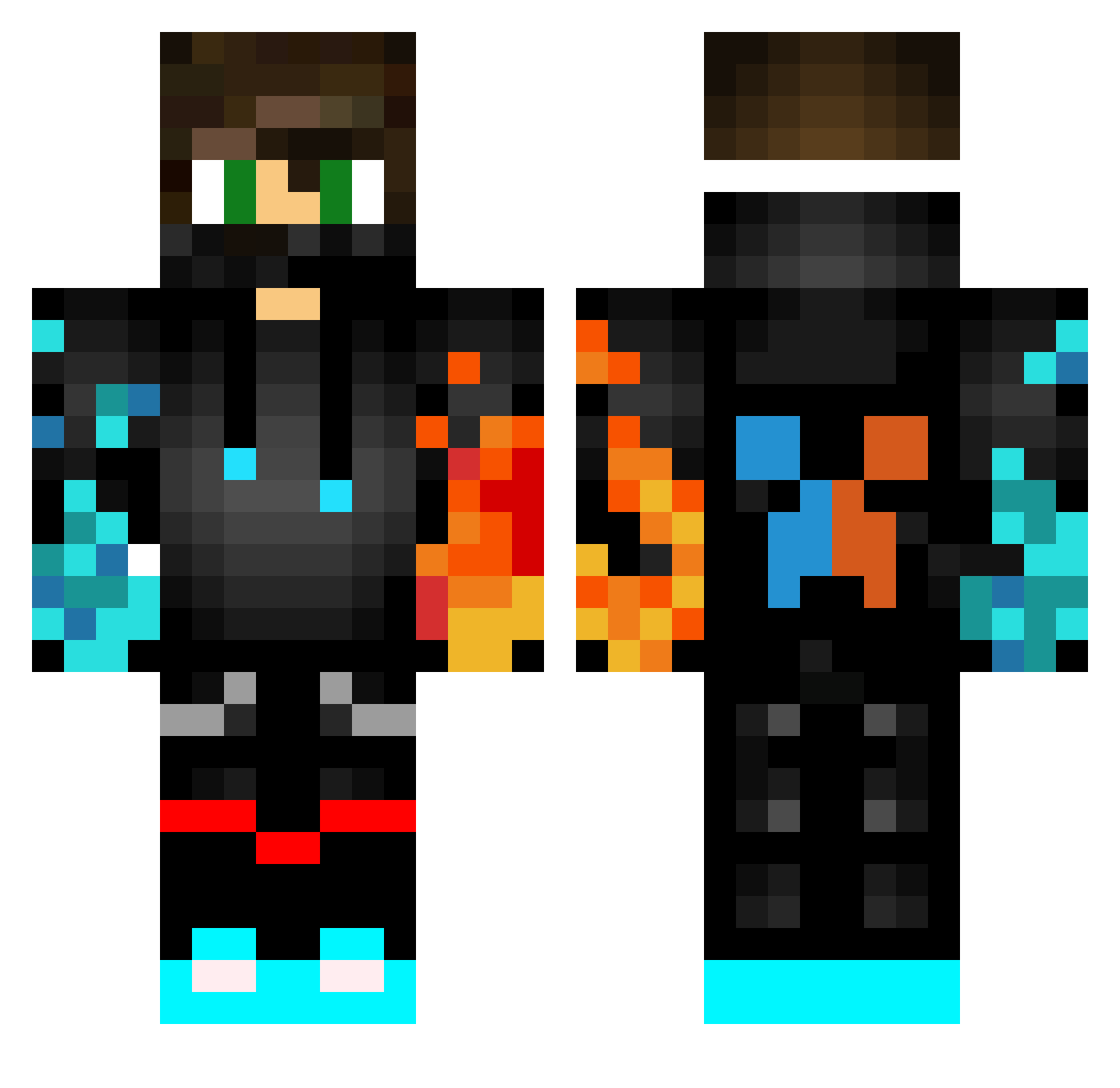 Master_Venom Minecraft skin, front and back view