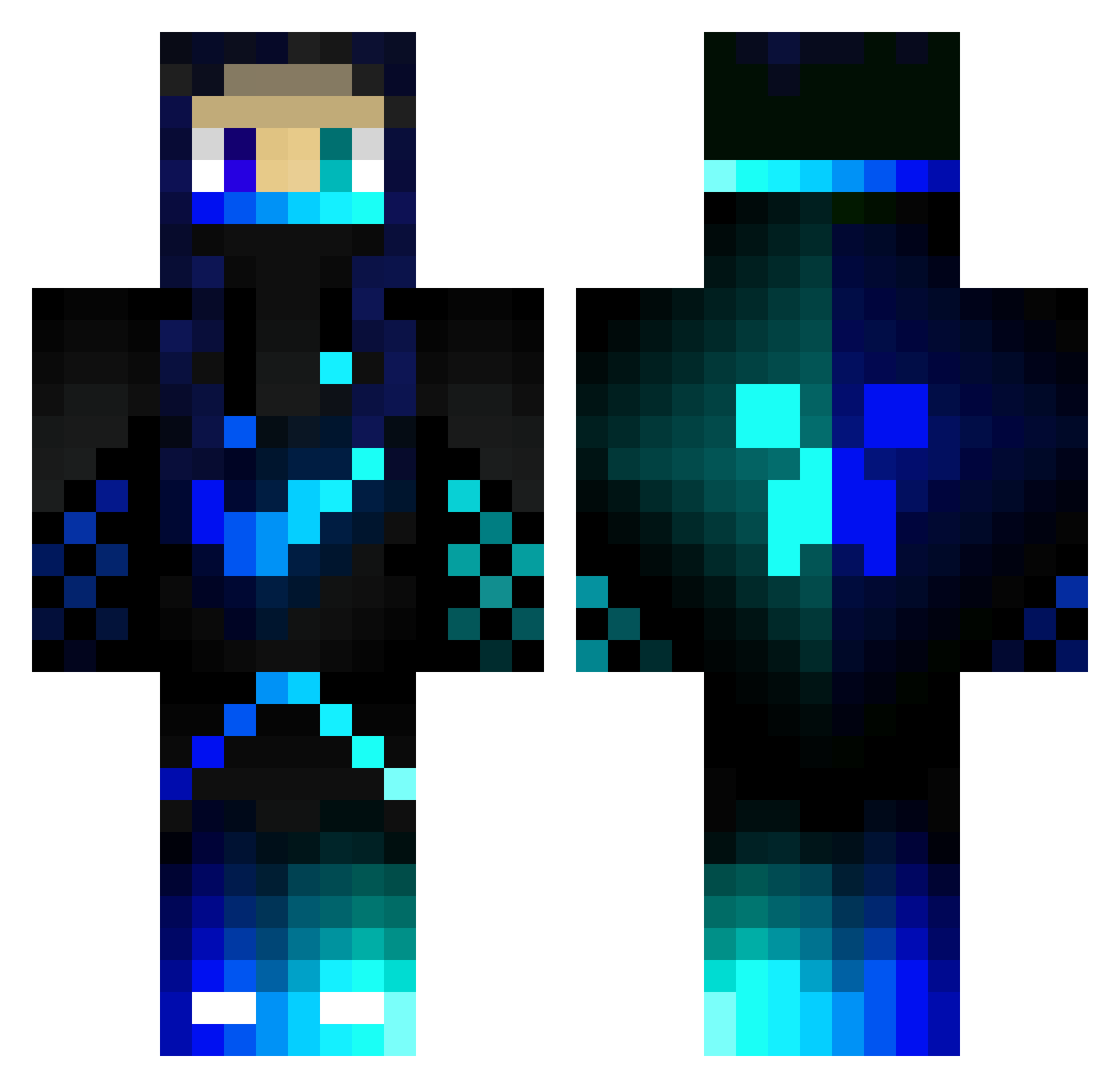 SNACKAUTOMAAT Minecraft skin, front and back view