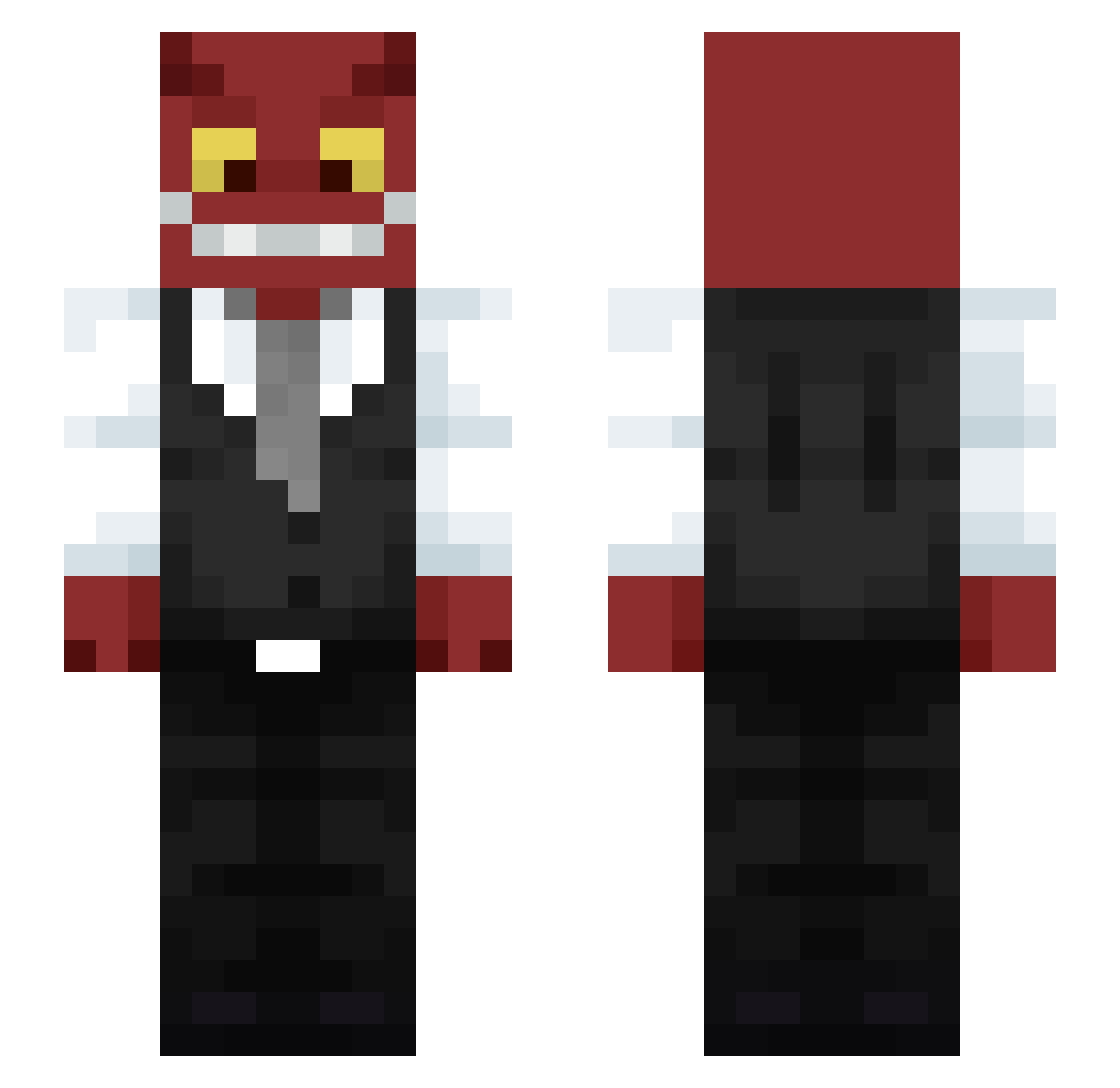 1OKDevil Minecraft skin, front and back view