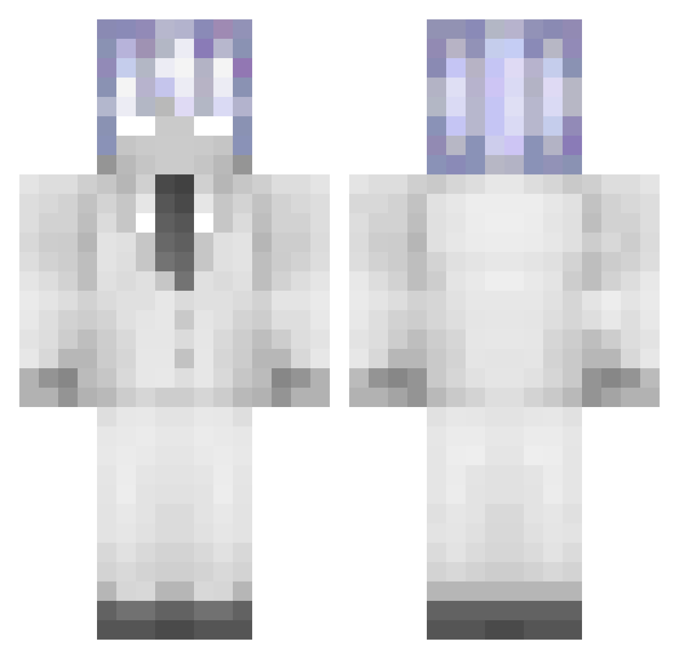 SojaStar Minecraft skin, front and back view
