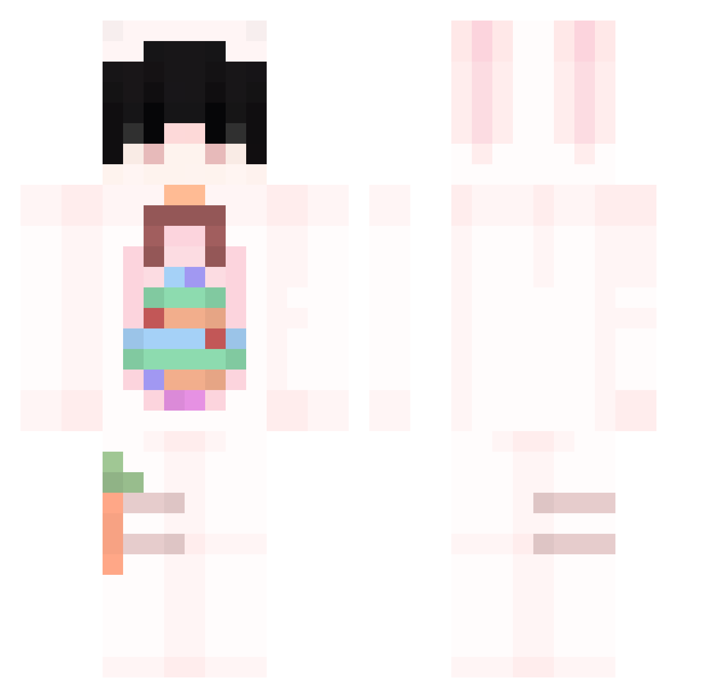 SlayIsBae Minecraft skin, front and back view