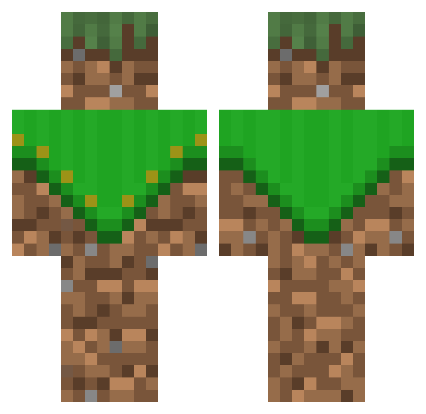 stevio_123 Minecraft skin, front and back view