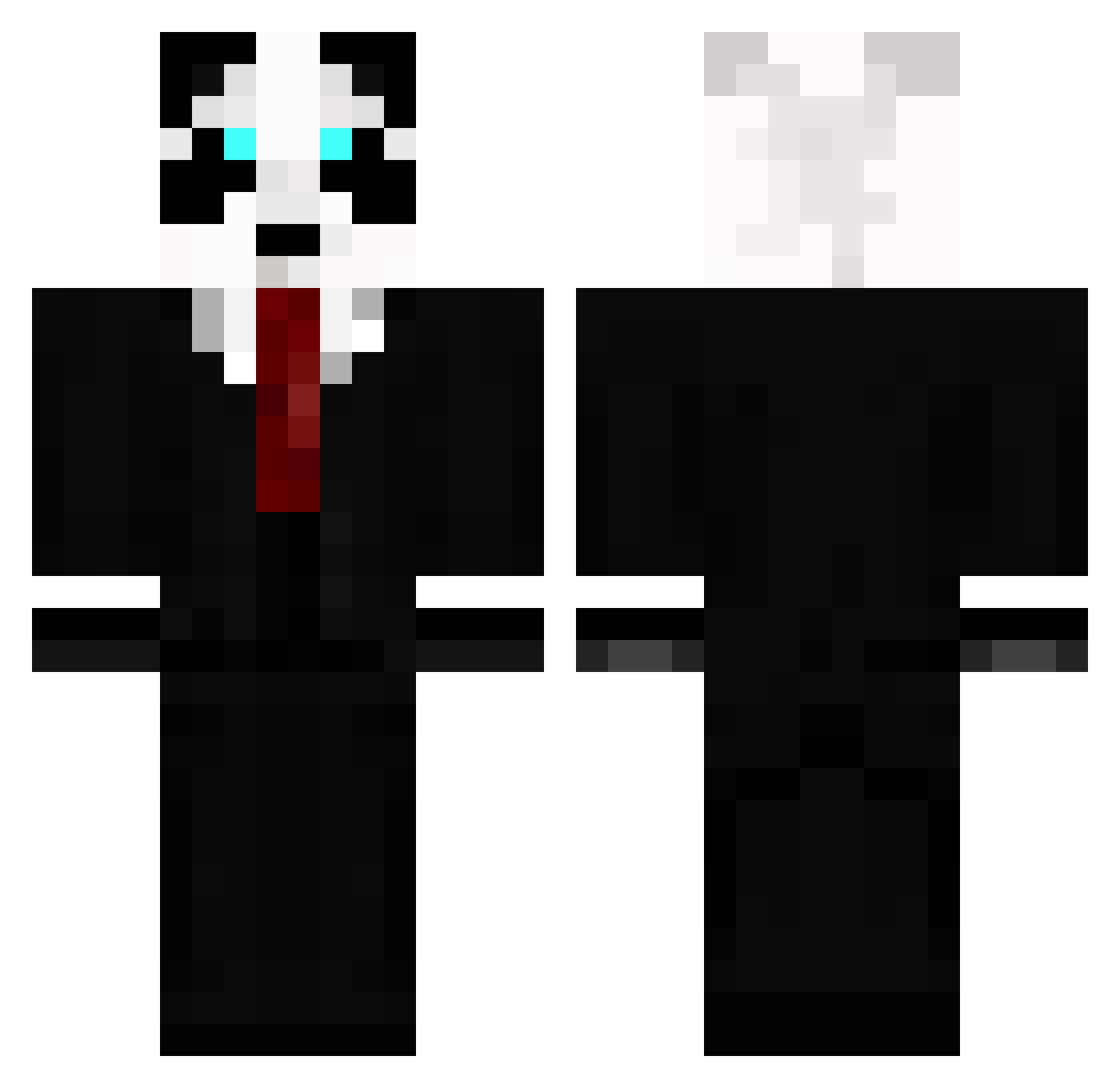 Zygzoug Minecraft skin, front and back view