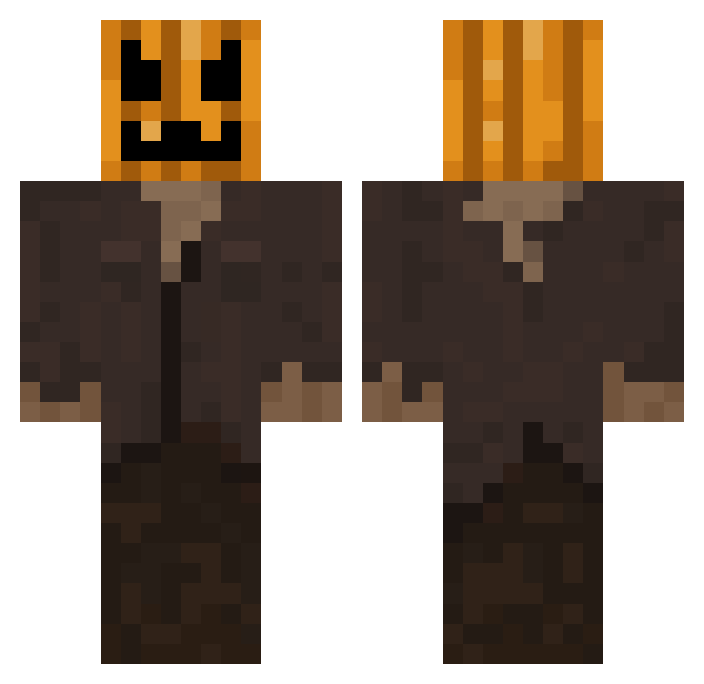 NOTanthoo Minecraft skin, front and back view