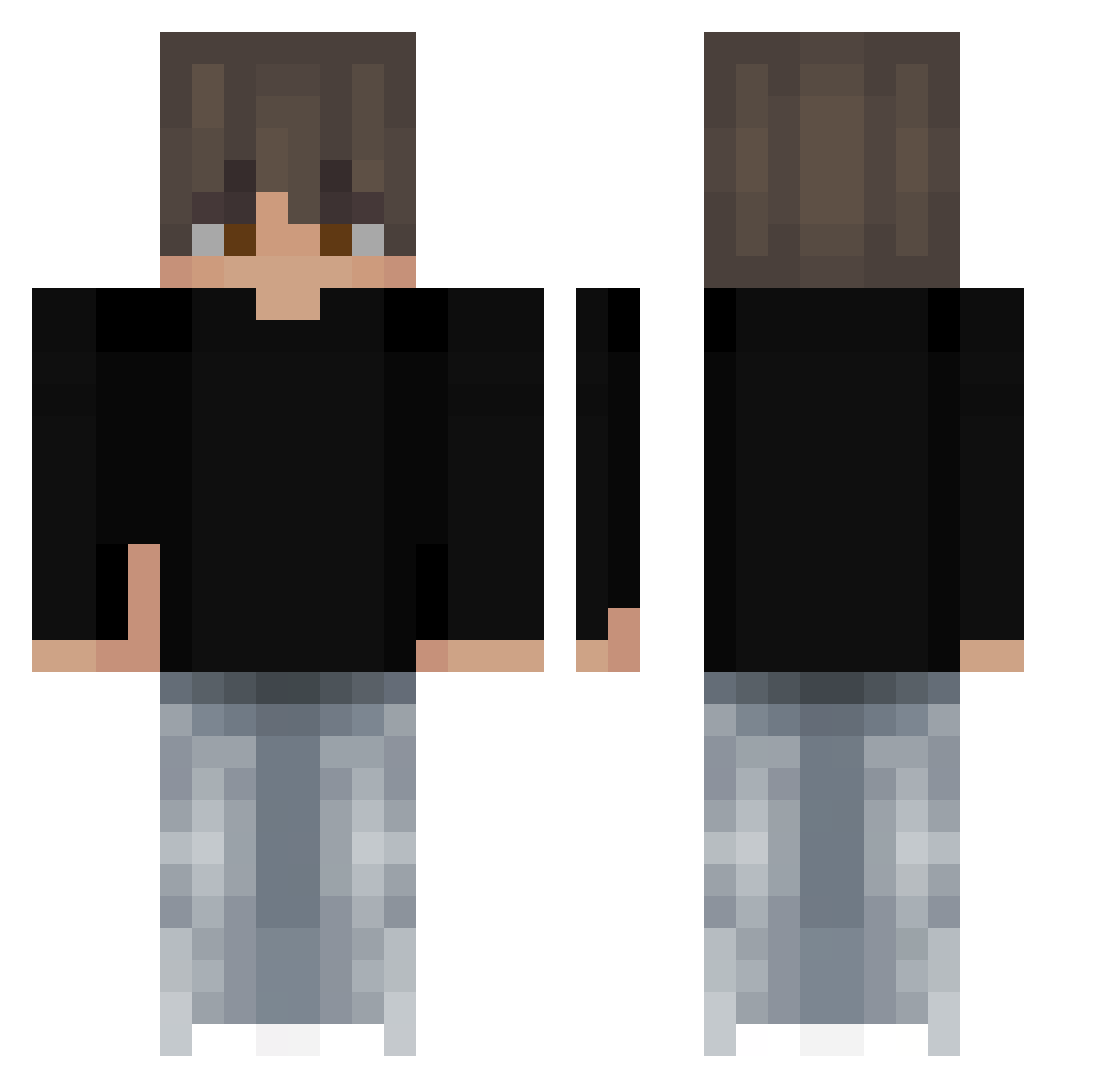 Ckzu09aml Minecraft skin, front and back view