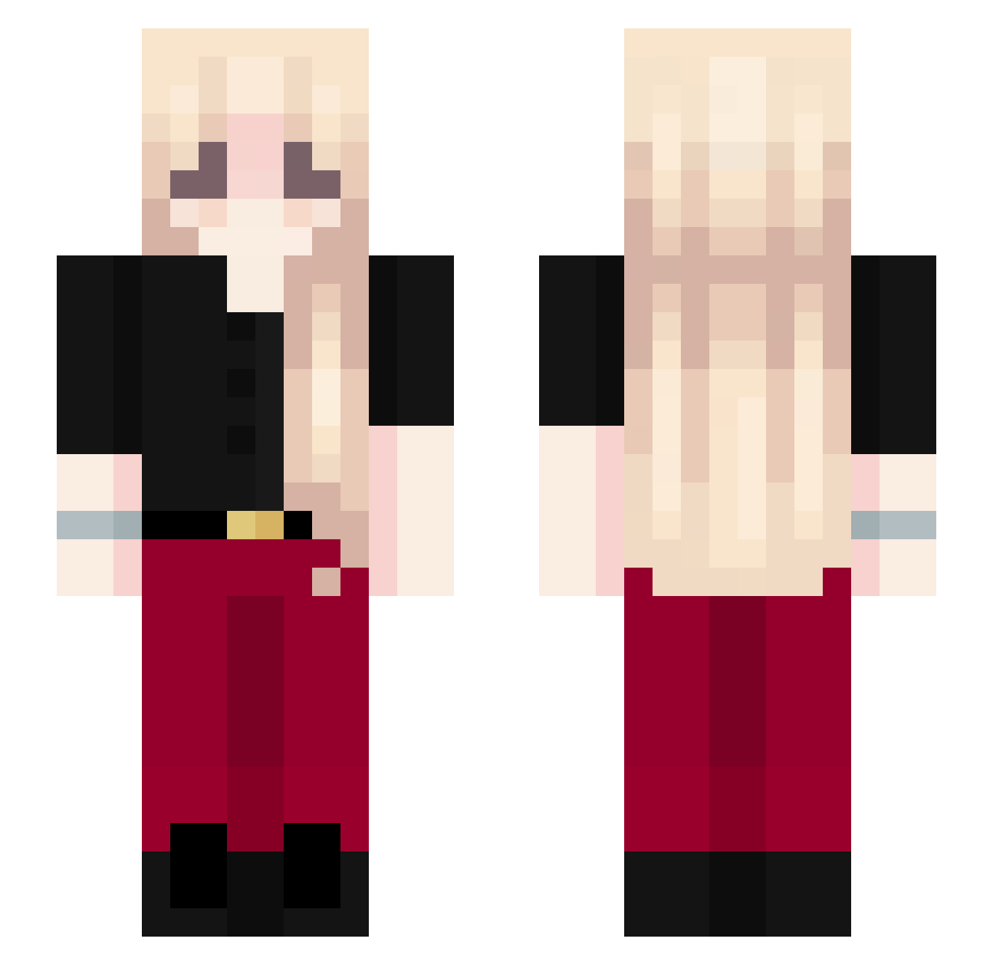 _lynee Minecraft skin, front and back view