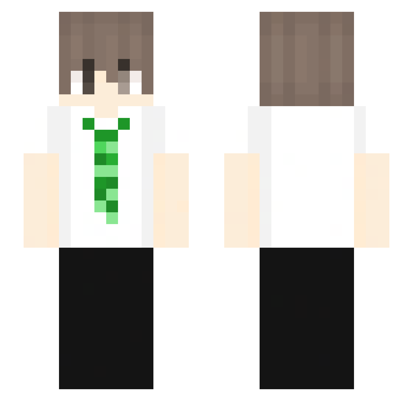Izznico Minecraft skin, front and back view