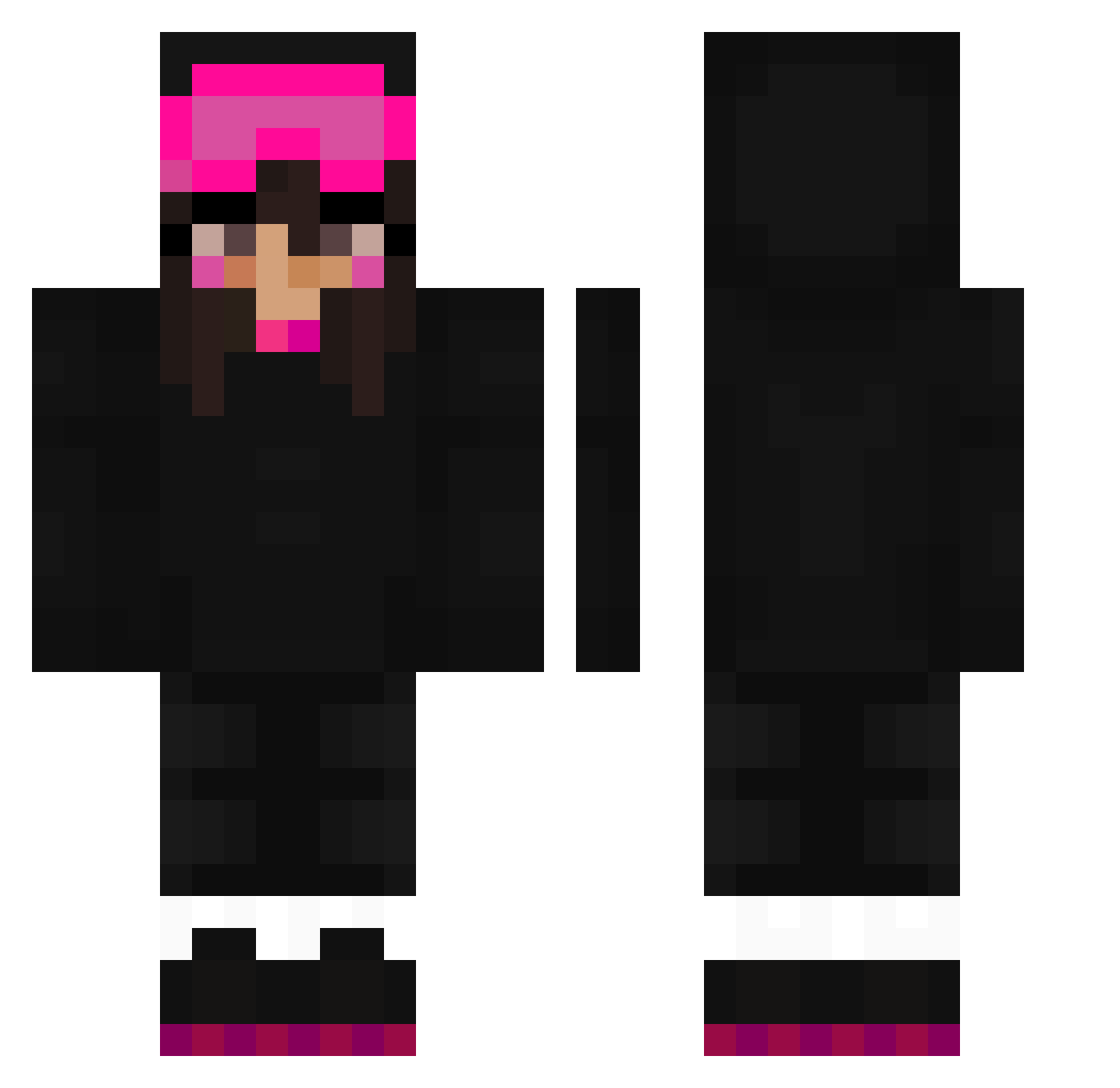 ade_nina__1 Minecraft skin, front and back view