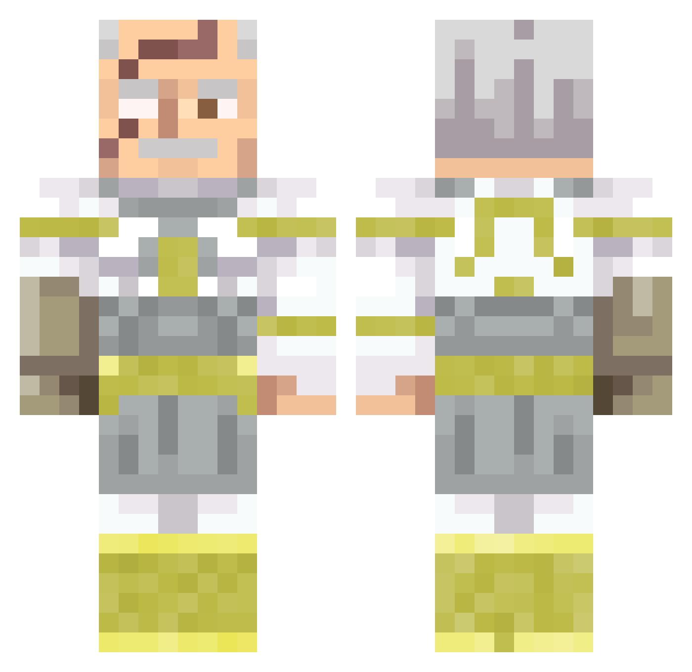 ConquestingIt003 Minecraft skin, front and back view