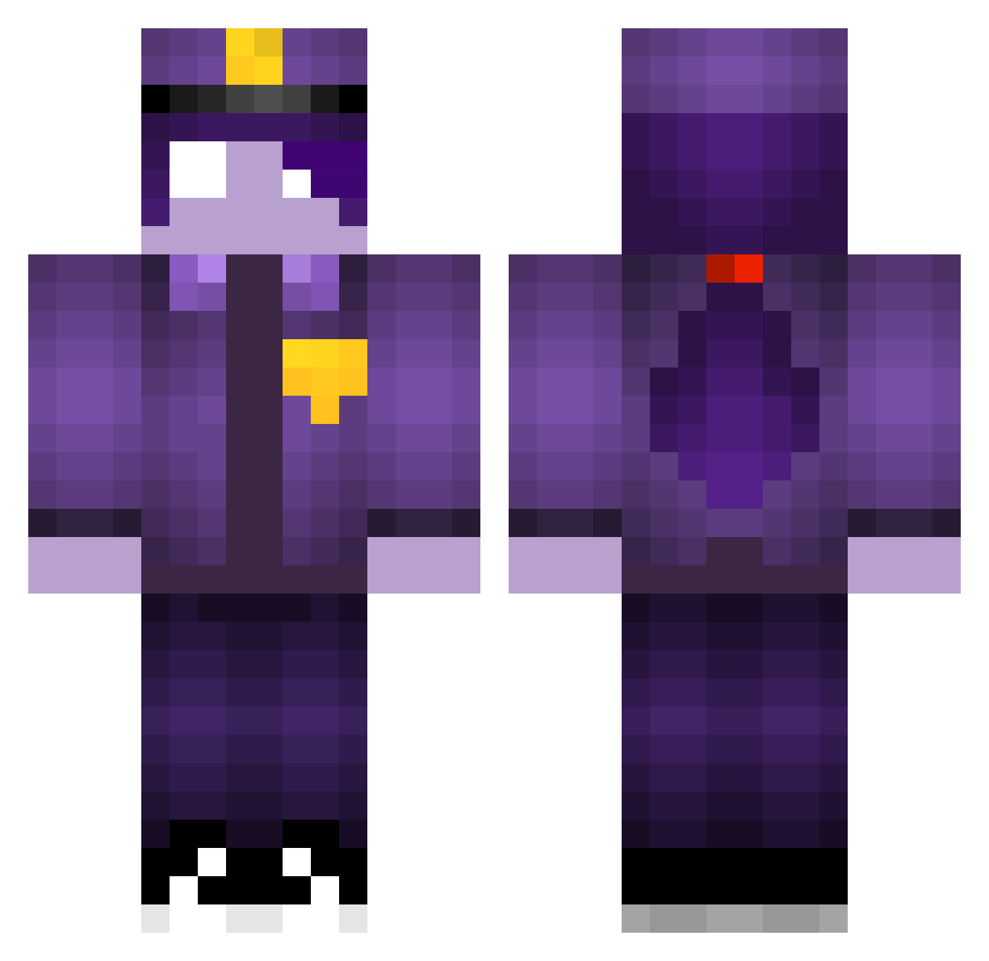 CaptJack0319 Minecraft skin, front and back view