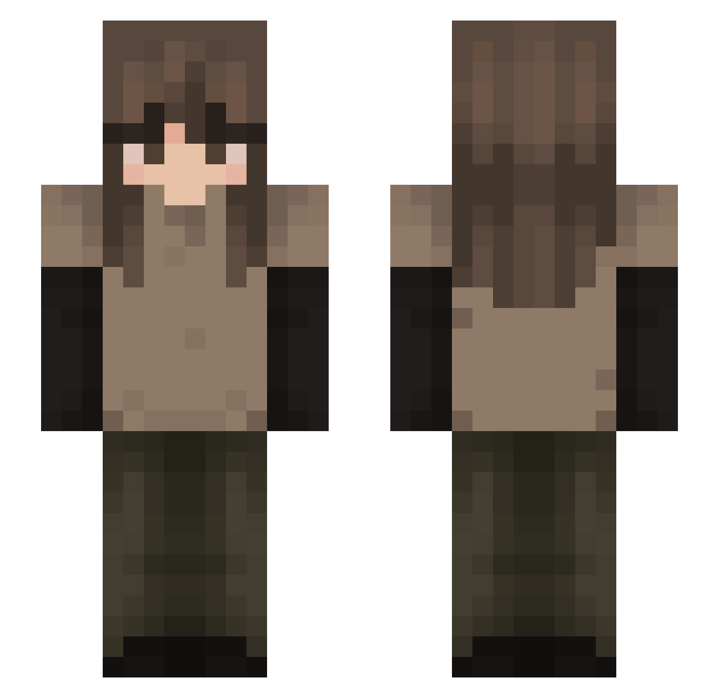 Grexxy_ Minecraft skin, front and back view