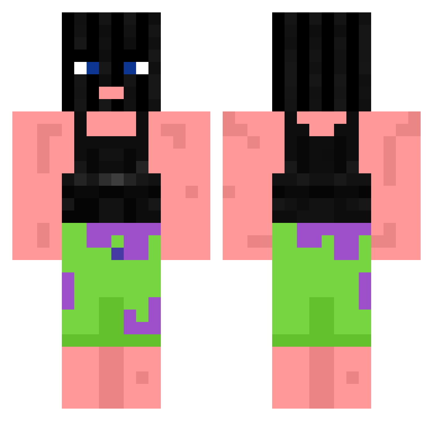 LoreVeil Minecraft skin, front and back view