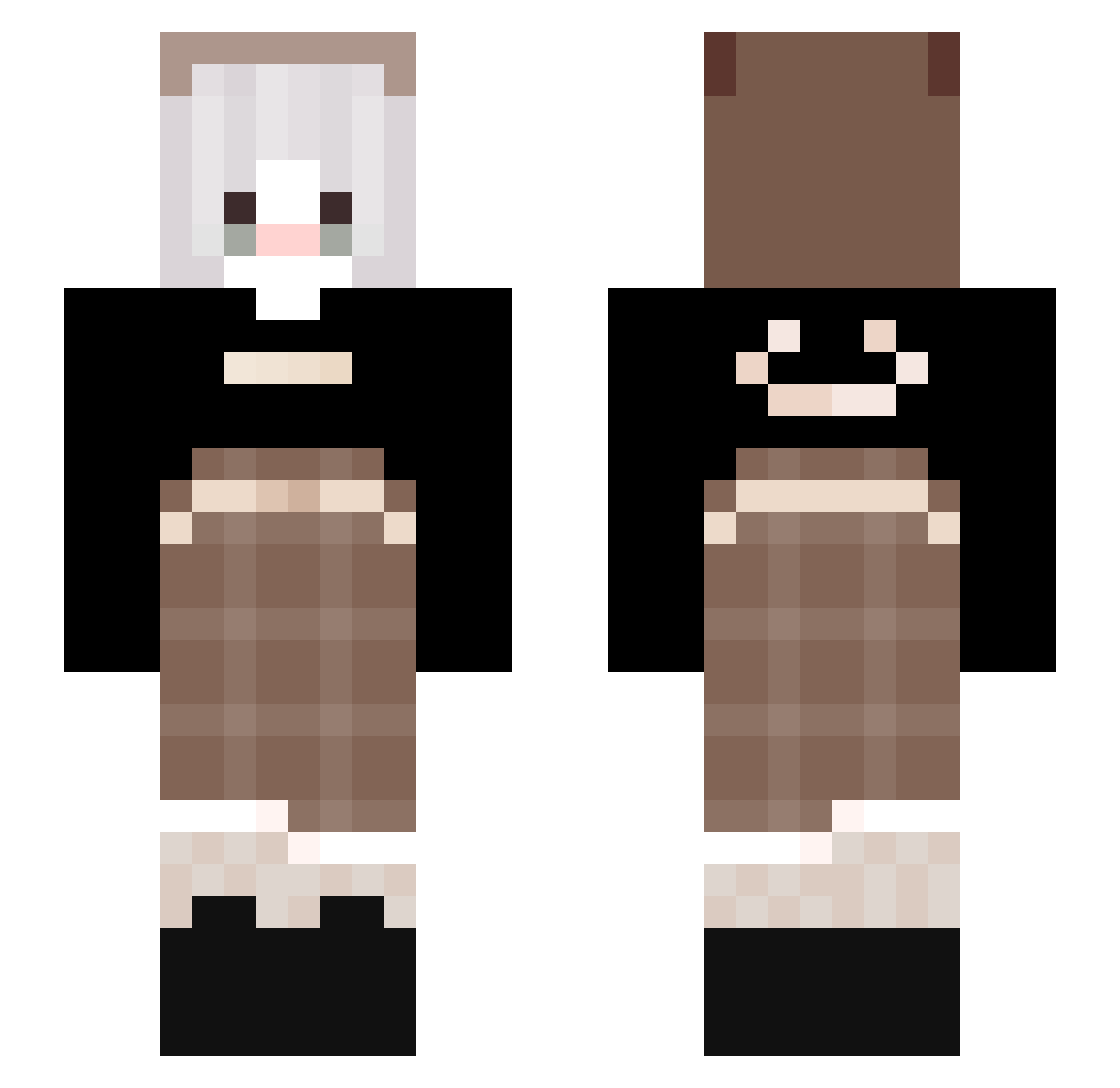 RonaManXx Minecraft skin, front and back view