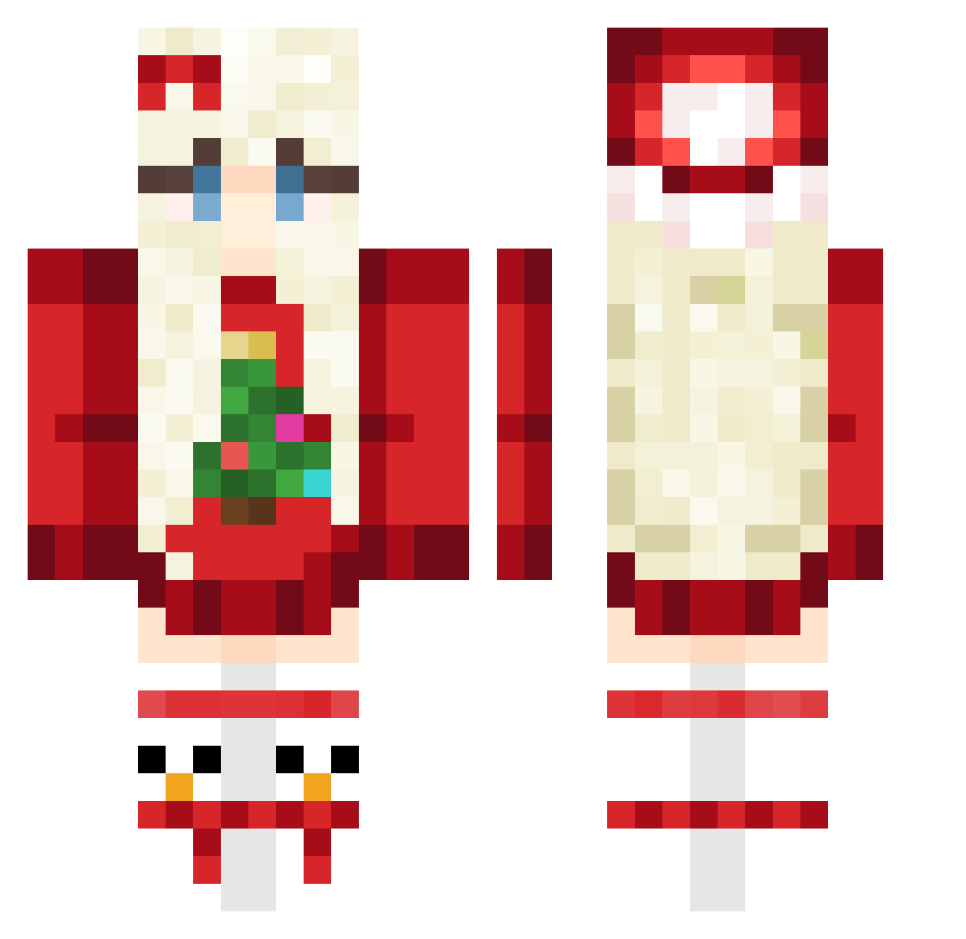 elaguzz Minecraft skin, front and back view