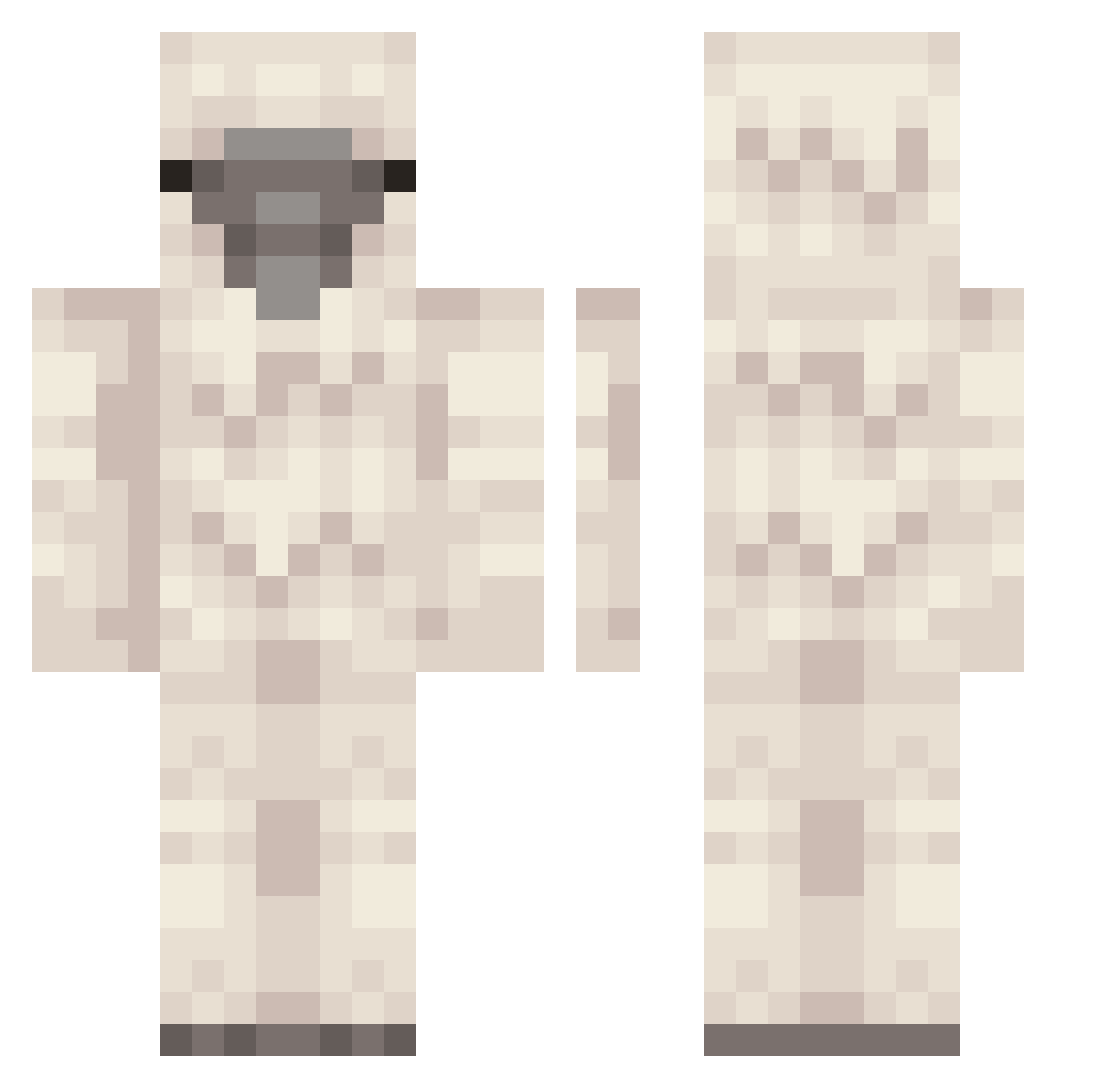zviadovka Minecraft skin, front and back view