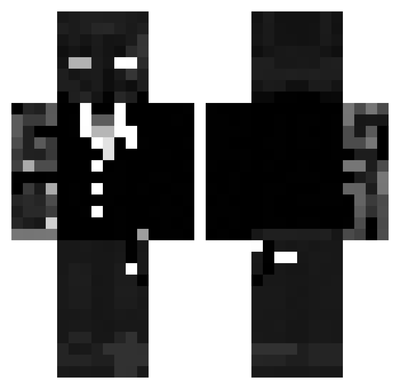 Pai_dk Minecraft skin, front and back view