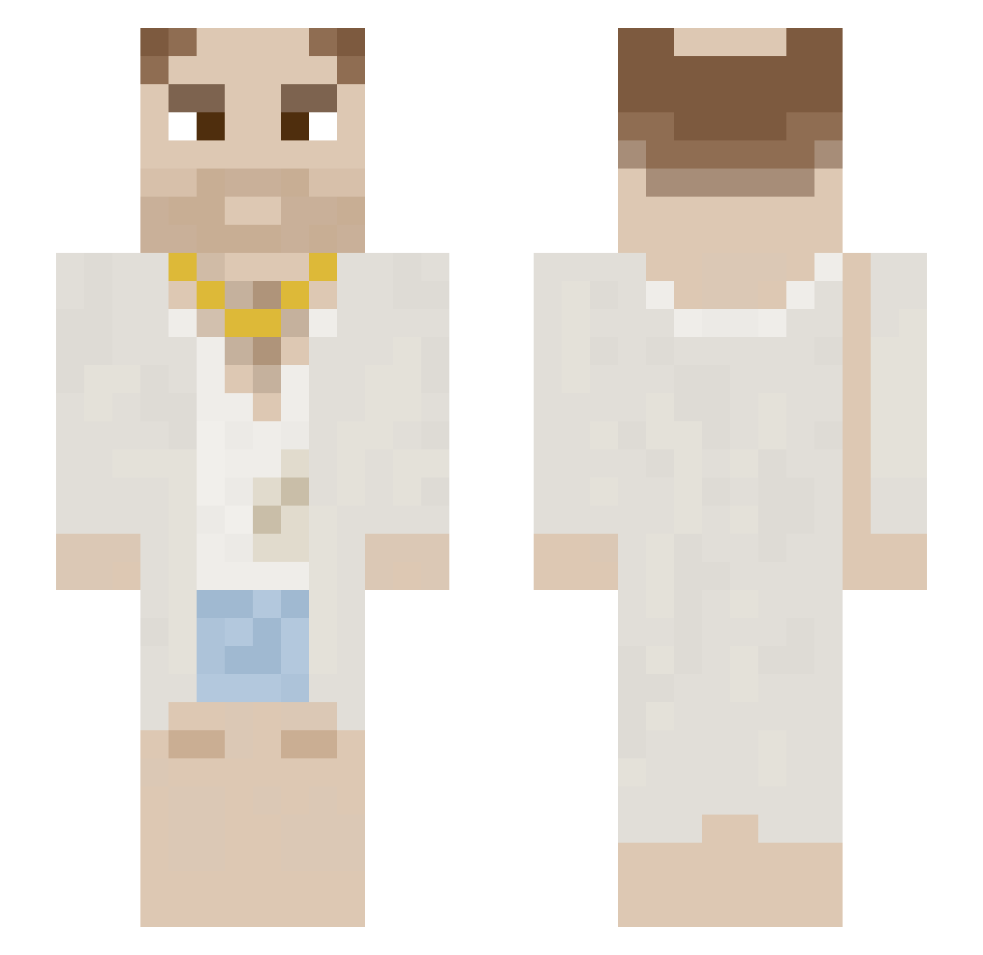 WetTips Minecraft skin, front and back view