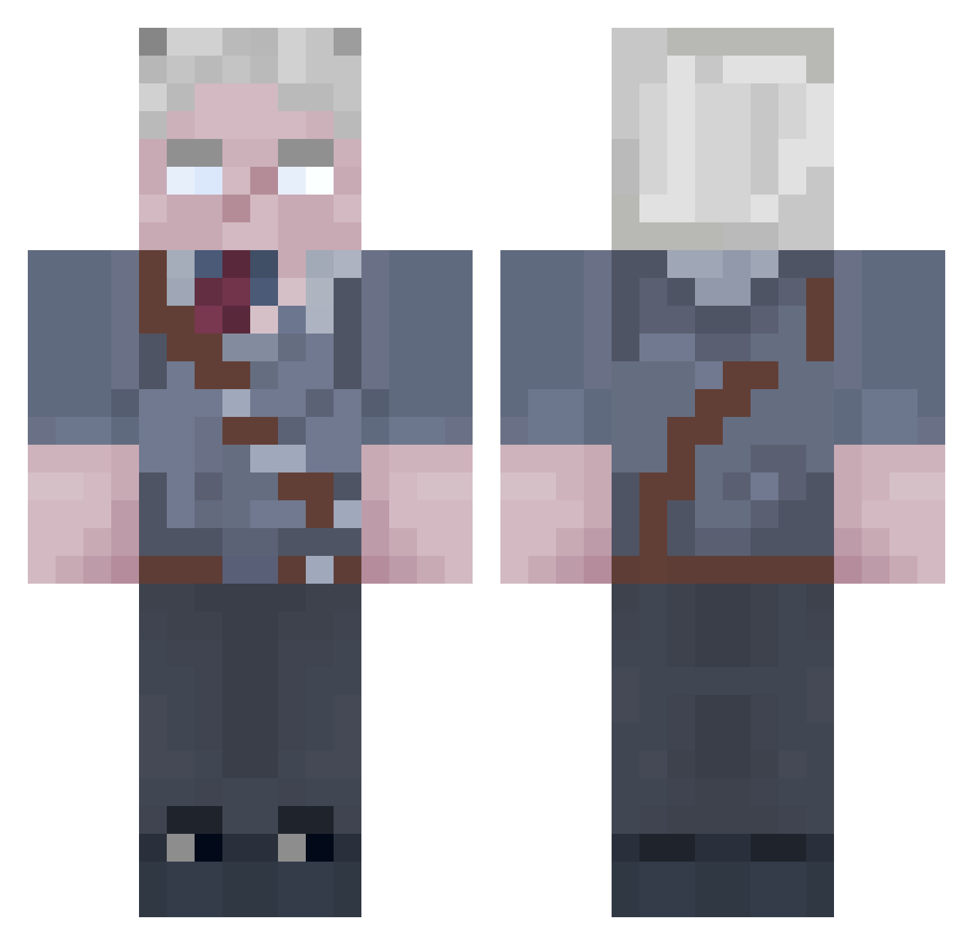 M4R1N3 Minecraft skin, front and back view