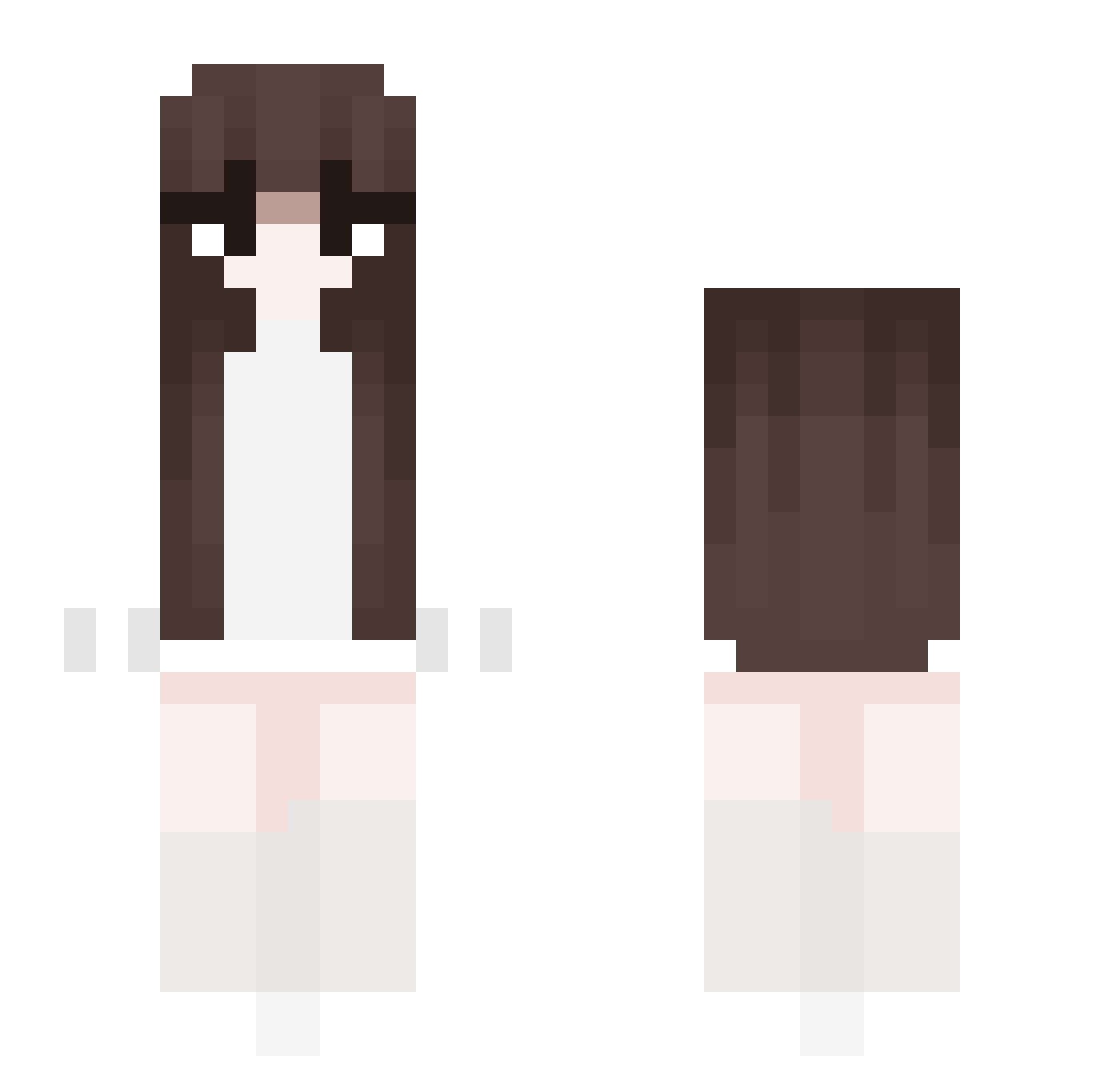 Kottkkas Minecraft skin, front and back view