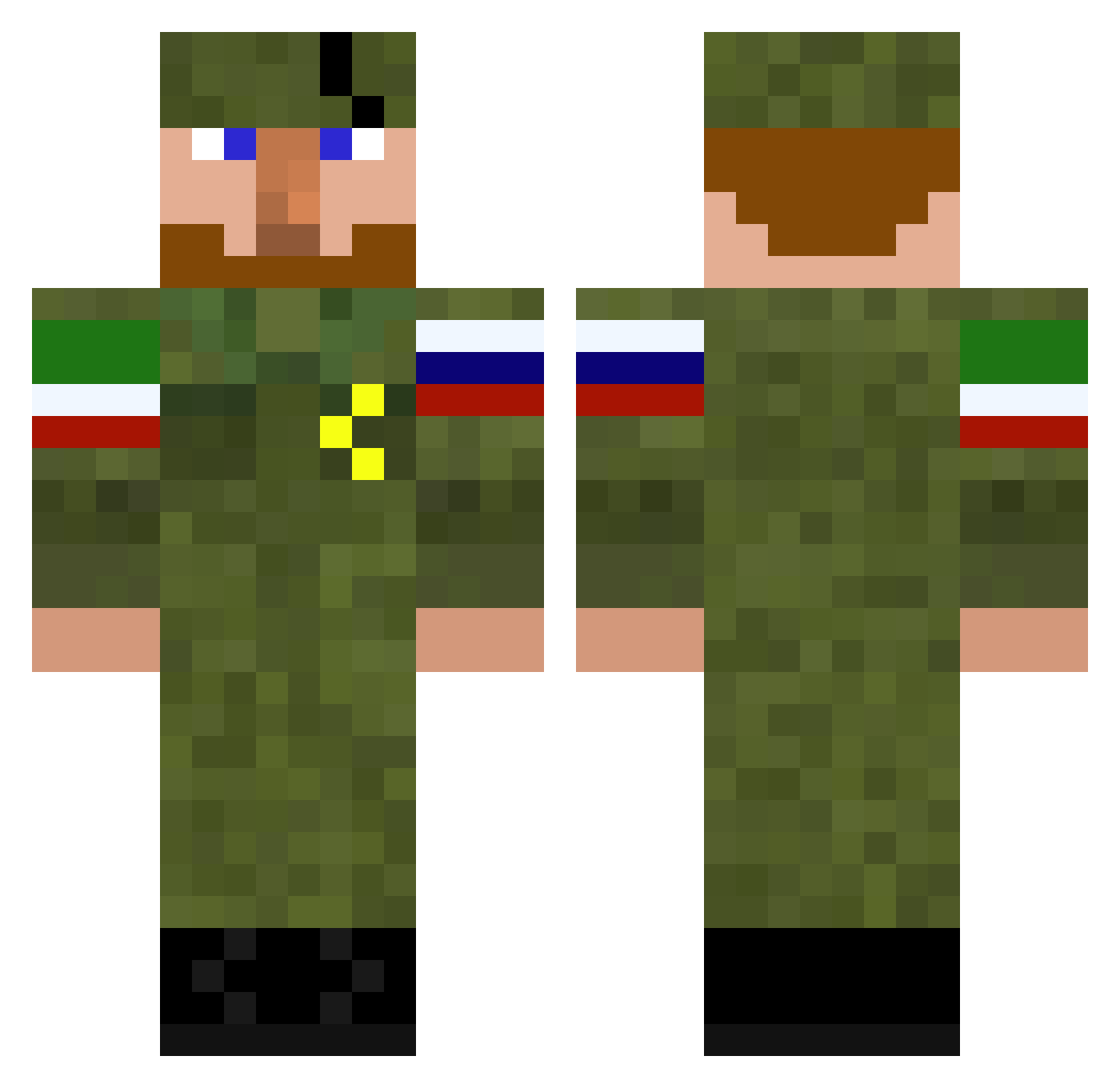JanWieprzowina17 Minecraft skin, front and back view