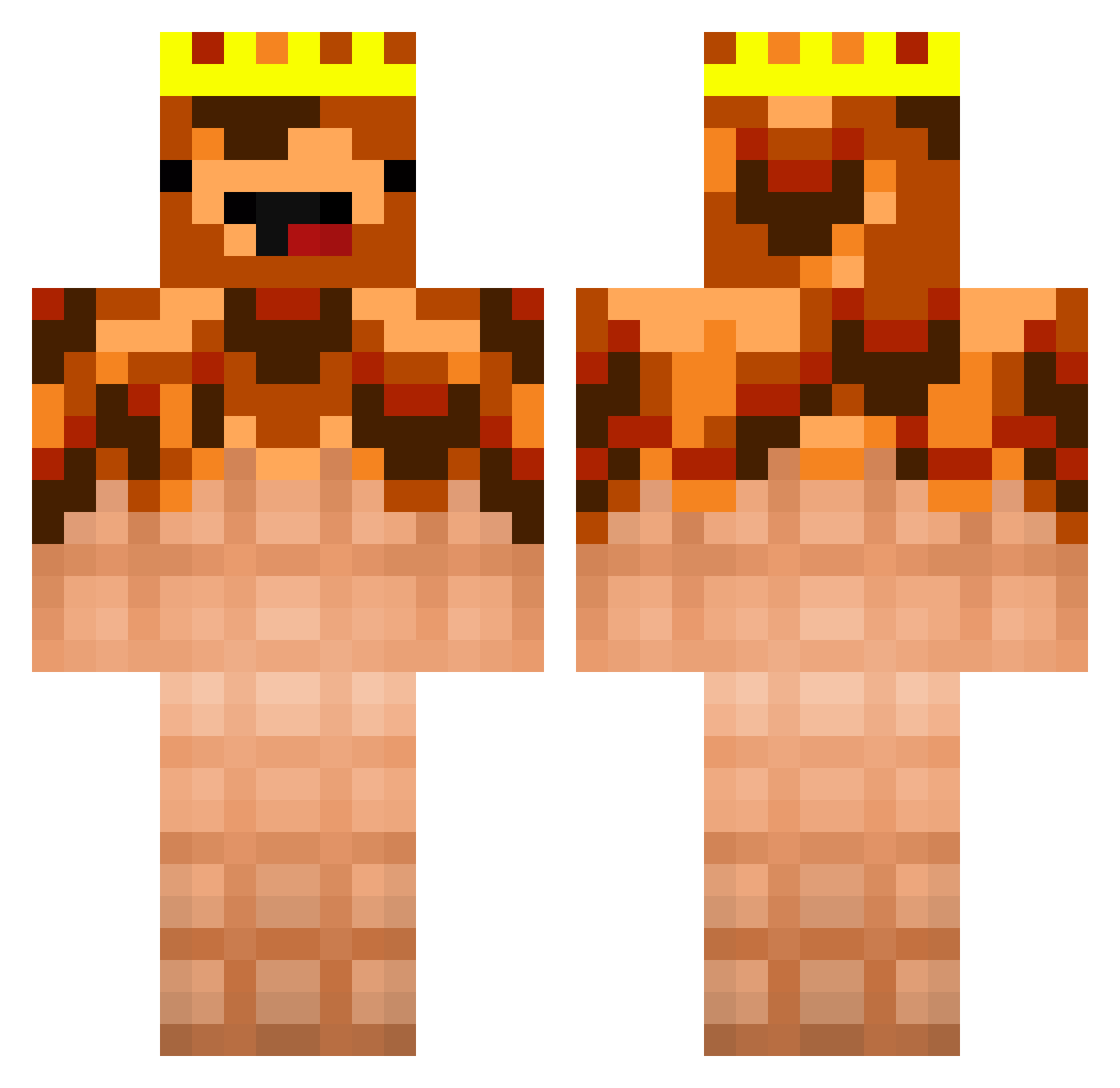 IceKing12323 Minecraft skin, front and back view