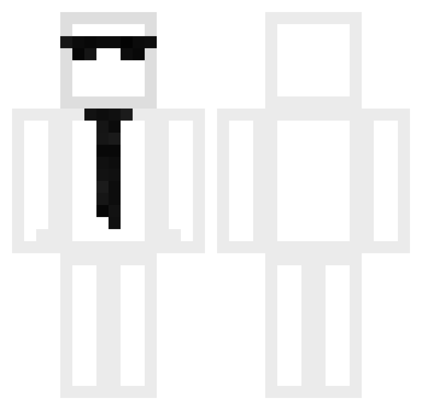 ZyrXw Minecraft skin, front and back view