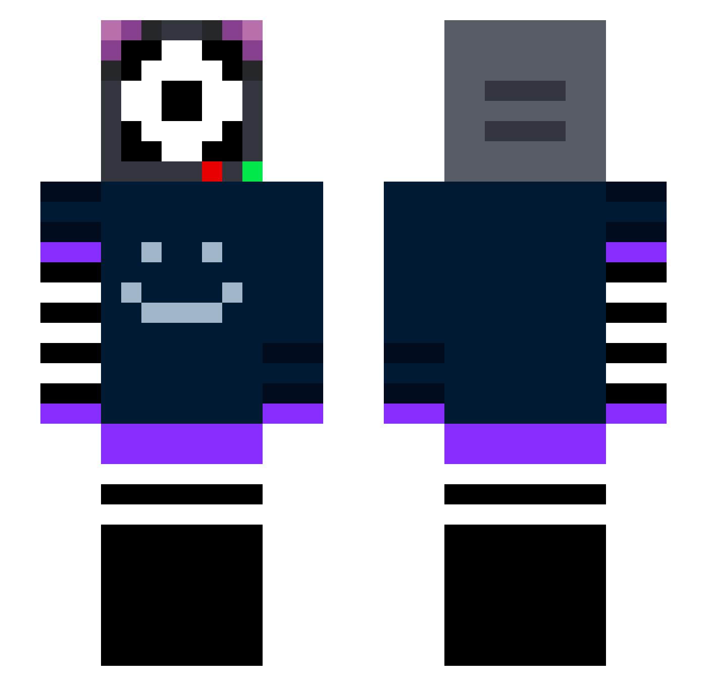 Laniak3a_ComKHO Minecraft skin, front and back view