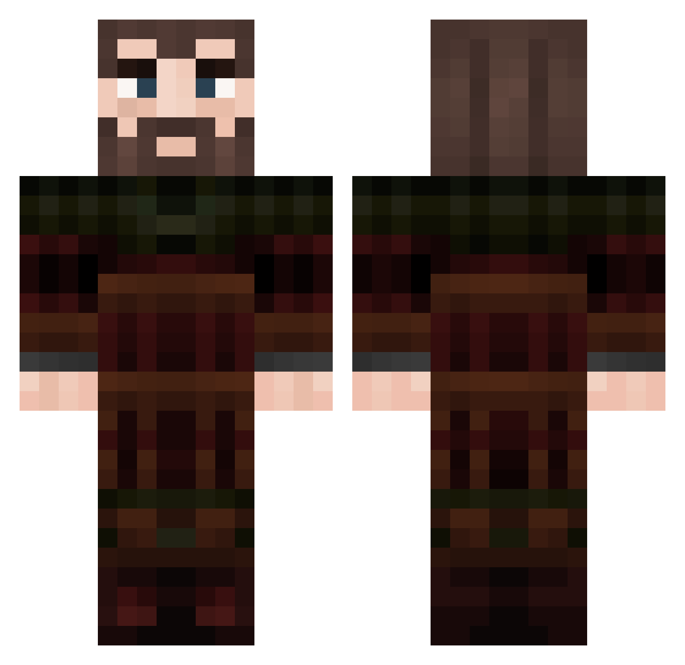 _QuERTz Minecraft skin, front and back view