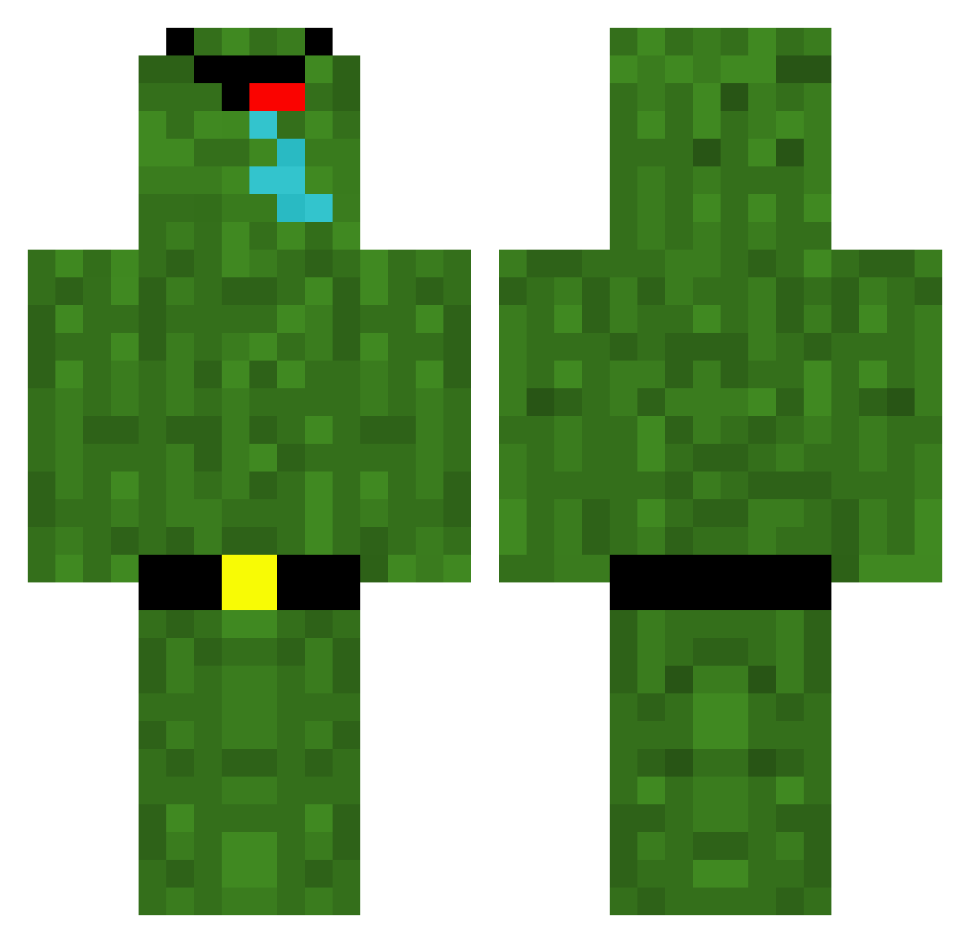 DUEMANN Minecraft skin, front and back view